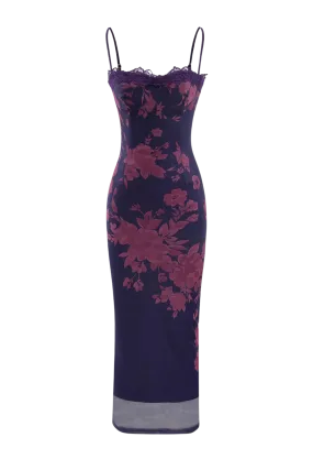 A&A Luxe Floral Bodycon Maxi Dress