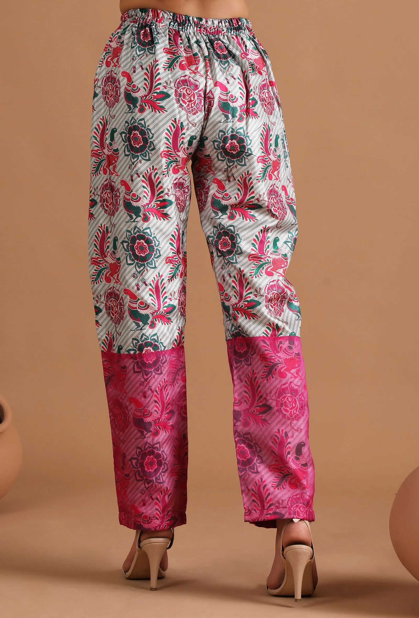 Aashna Allover Kalamkari Straight Fit Pants