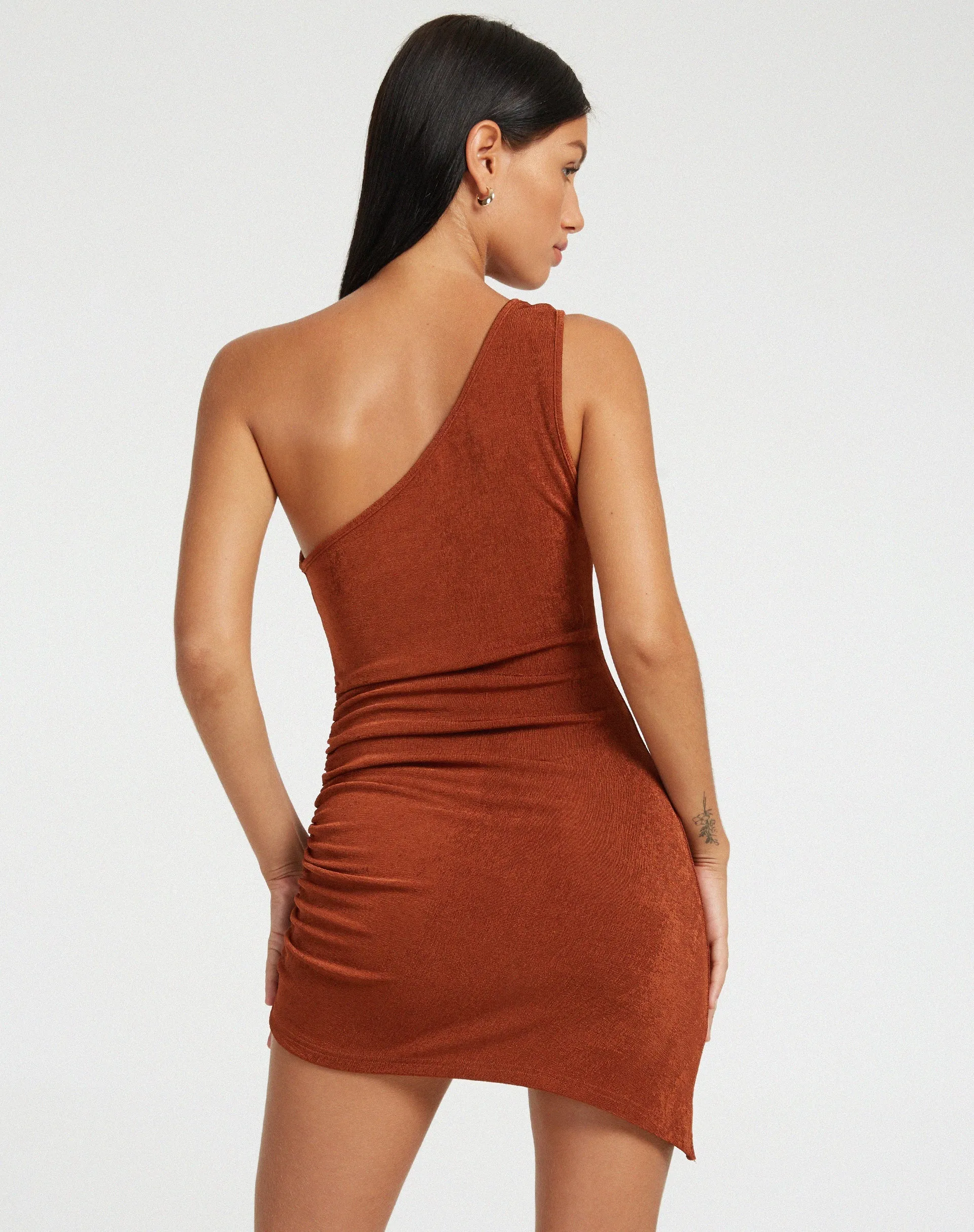 Aderai Mini Dress in Coffee Bean