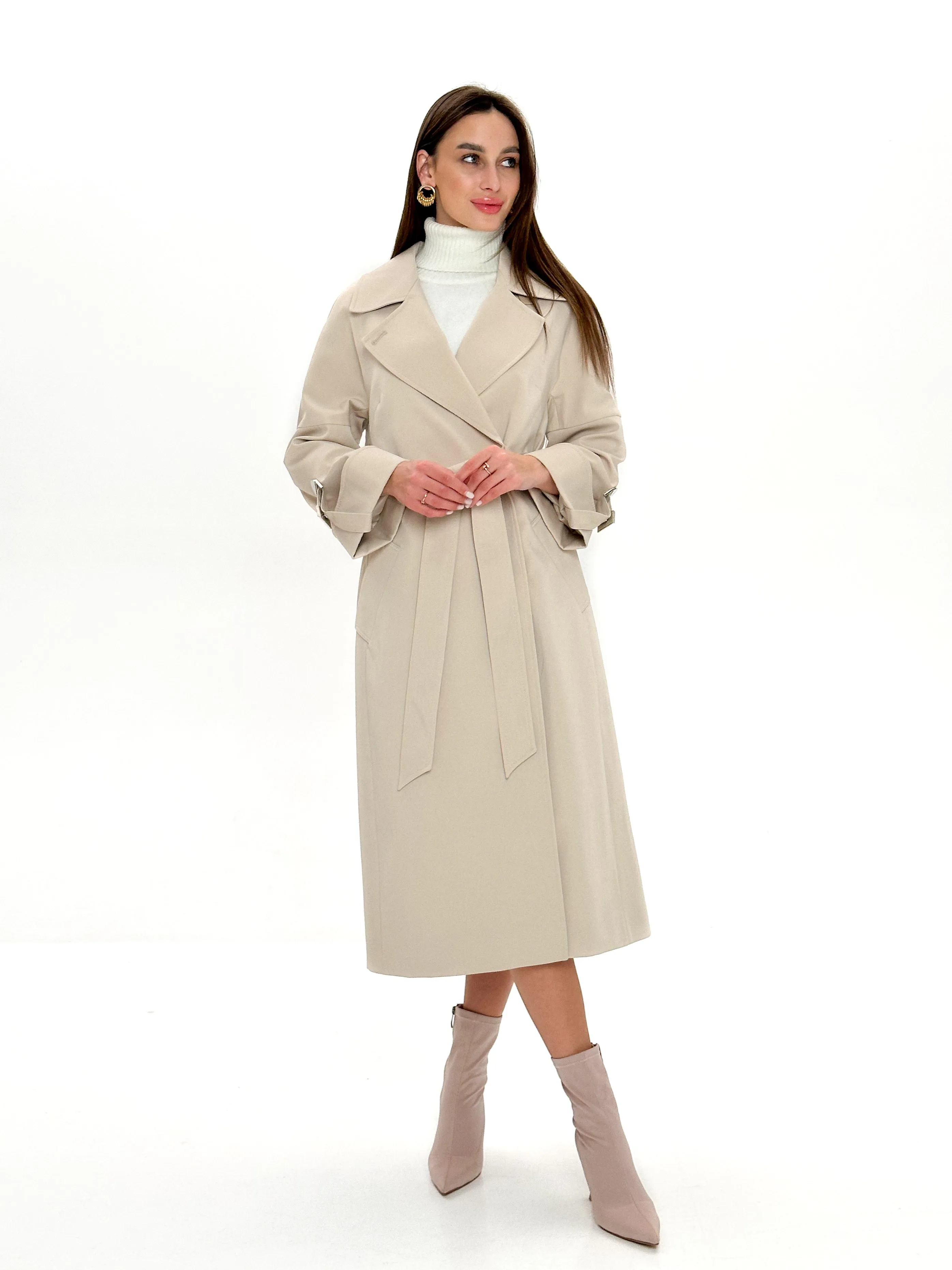 Aire Trench Coat in Beige