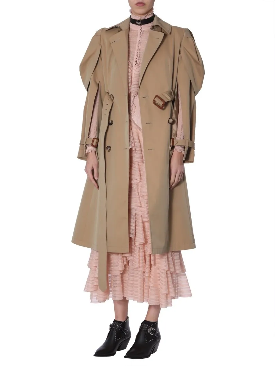 Alexander McQueen Open Sleeve Trench Coat