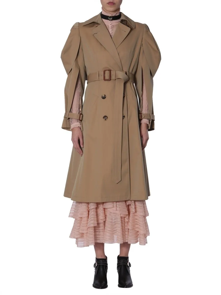 Alexander McQueen Open Sleeve Trench Coat