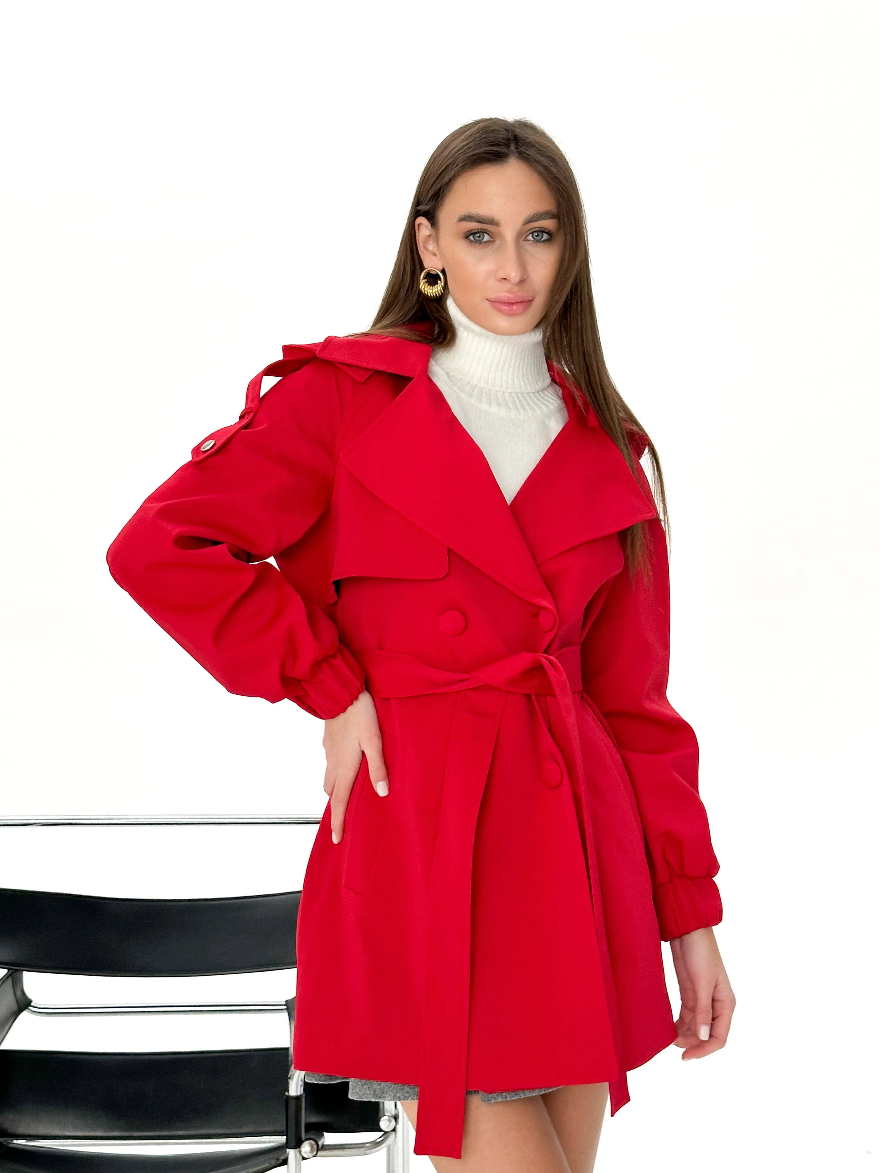 Ariana Hooded Trench Coat