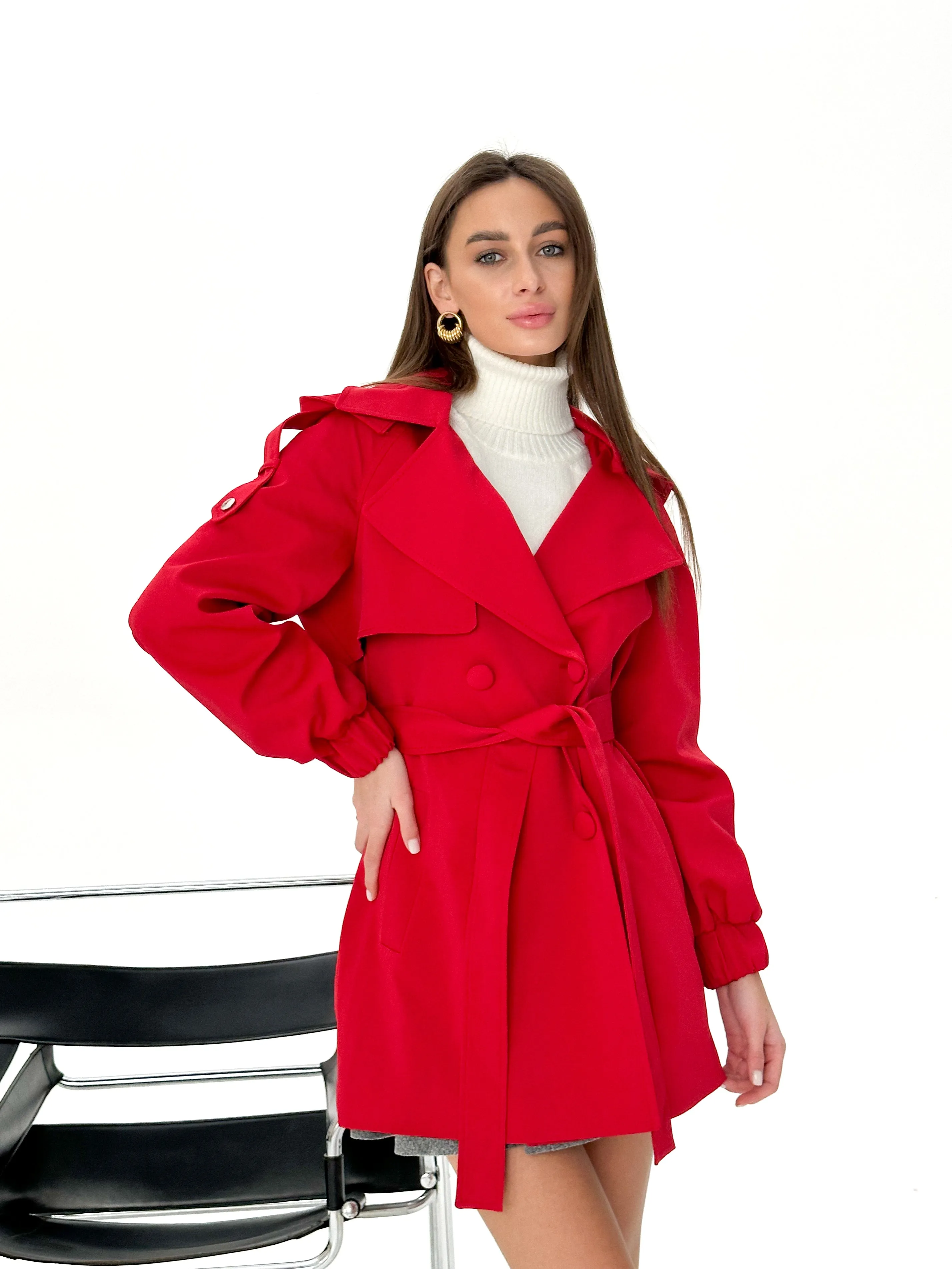 Ariana Hooded Trench Coat