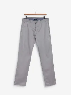 Ascot Light Grey Relaxed-Fit Chinos