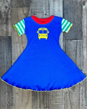 Back To School Primary Color Bus Dress