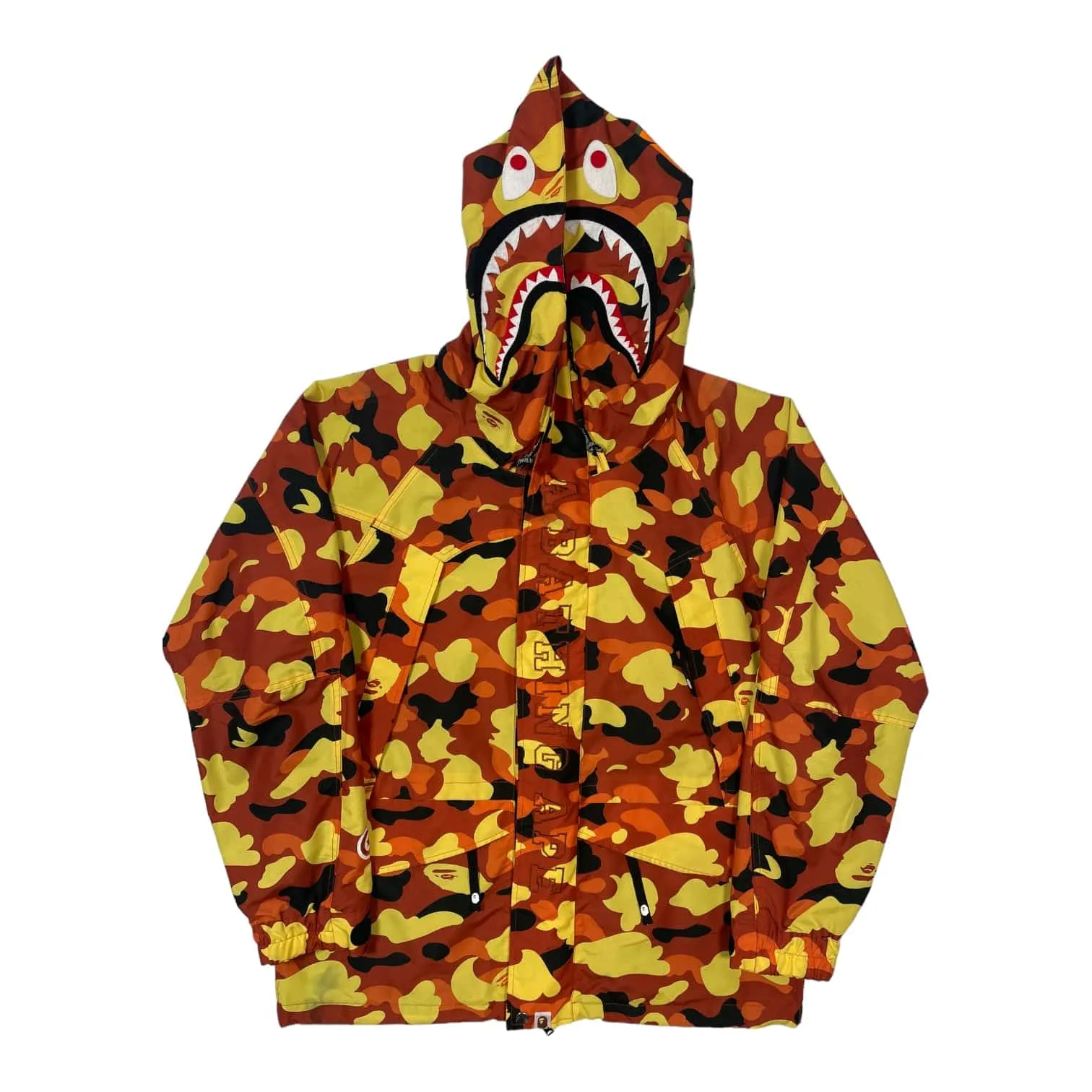 BAPE 1st Camo Shark Snowboard Jacket Orange Pre-Owned