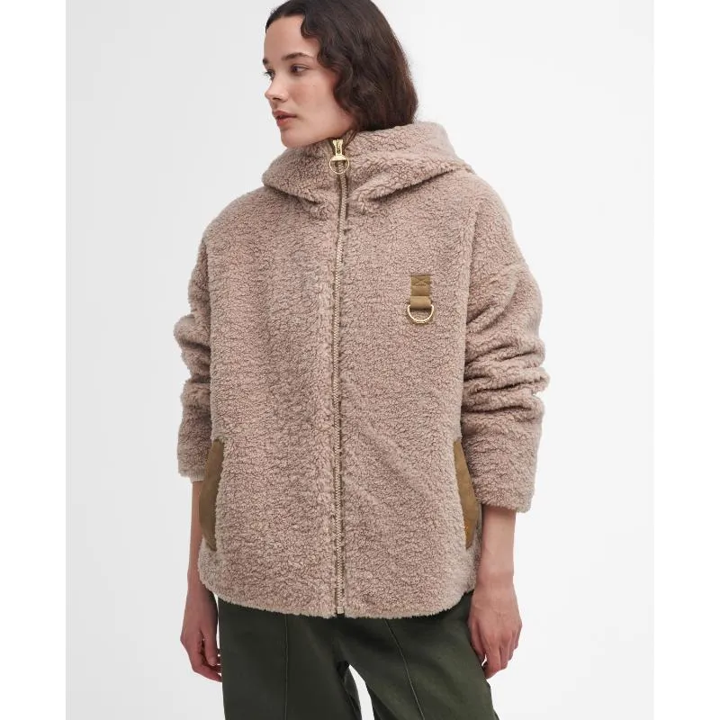 Barbour Amber Ladies Fleece Jacket - Natural/Light Sand/Dark Navy