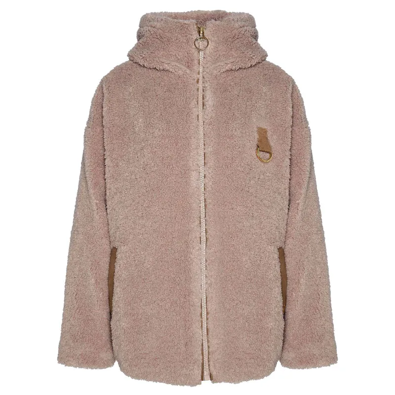 Barbour Amber Ladies Fleece Jacket - Natural/Light Sand/Dark Navy