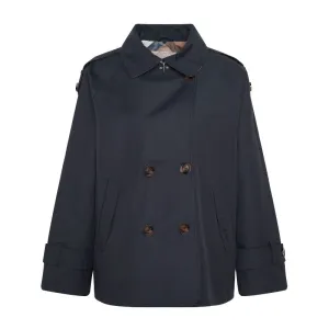 Barbour Annie Showerproof Ladies Jacket - Dark Navy/Primrose Hessian