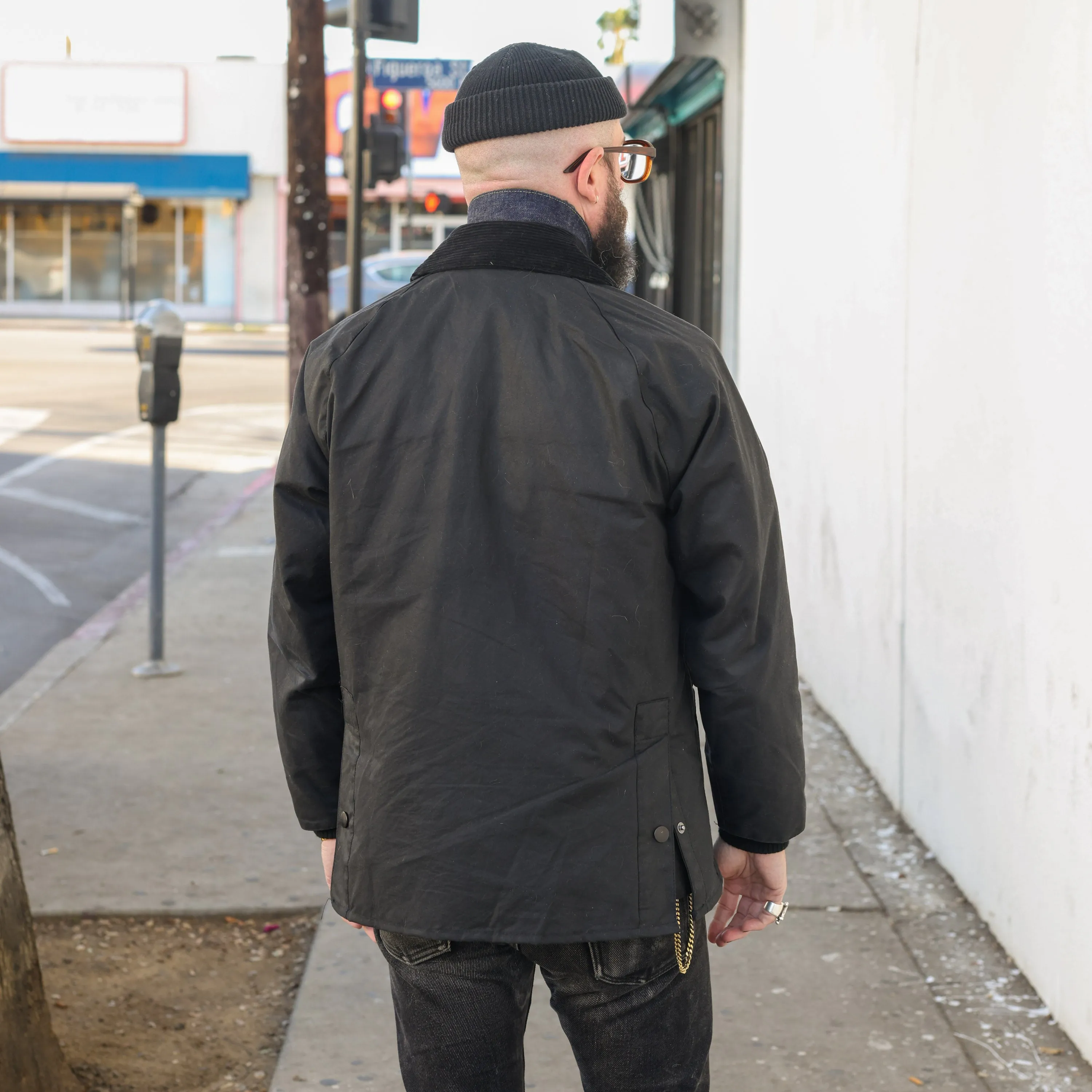 Barbour Bedale Wax Jacket Black