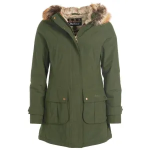 Barbour Hebden Ladies Waterproof Jacket - Olive/Classic