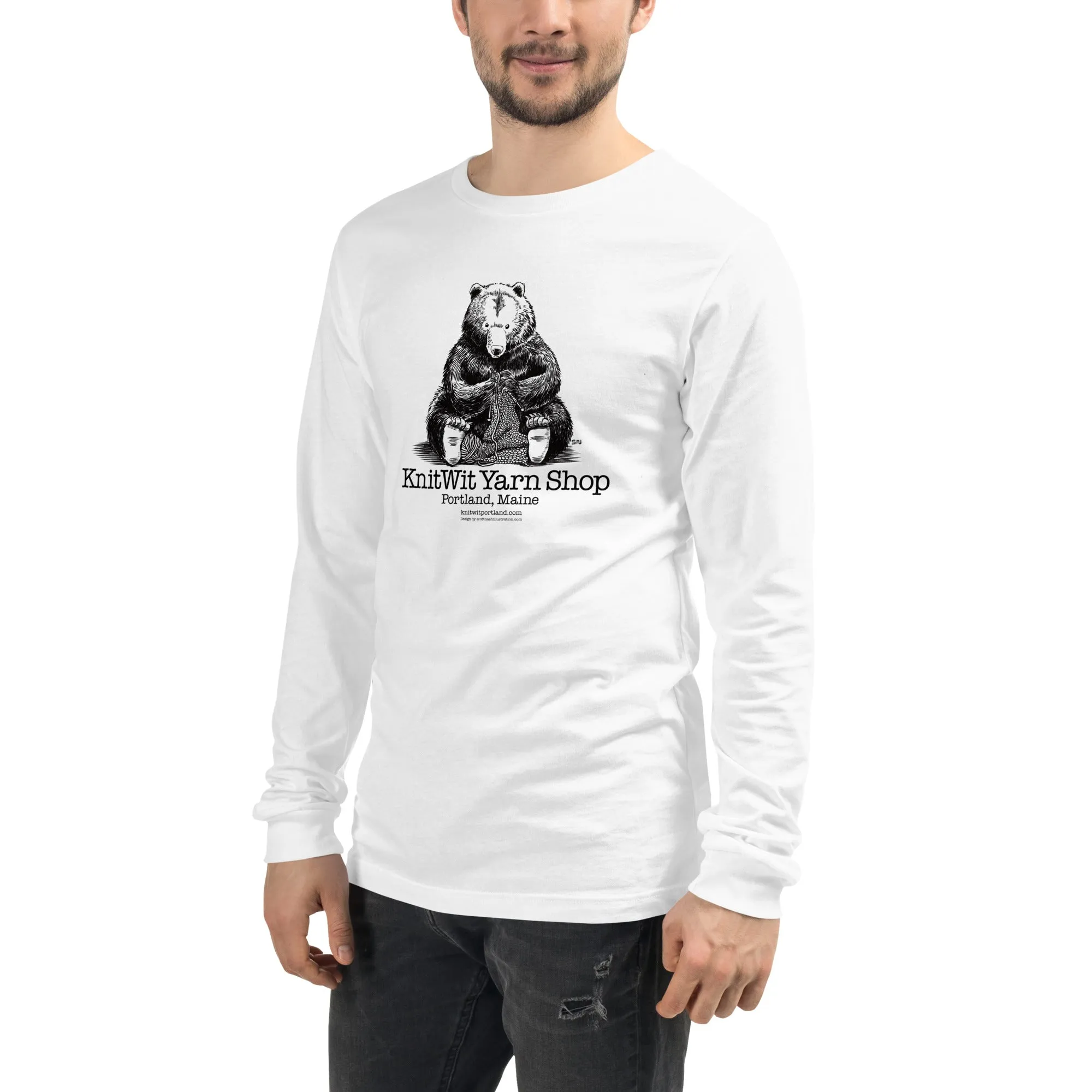 Bear Knitting Unisex Long Sleeve Tee