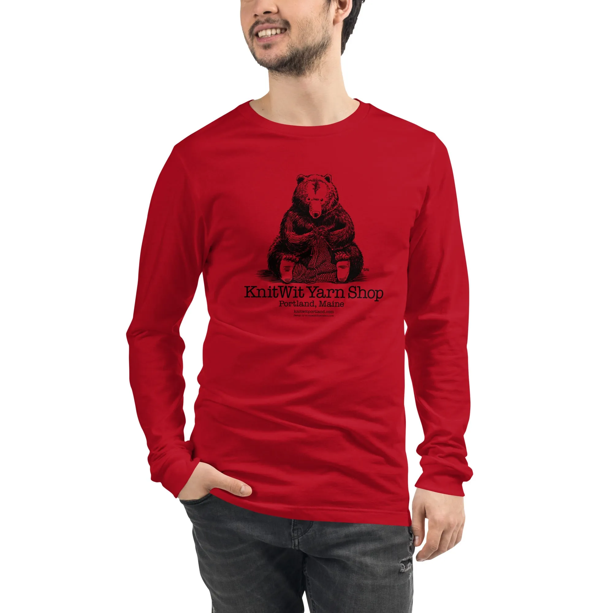 Bear Knitting Unisex Long Sleeve Tee