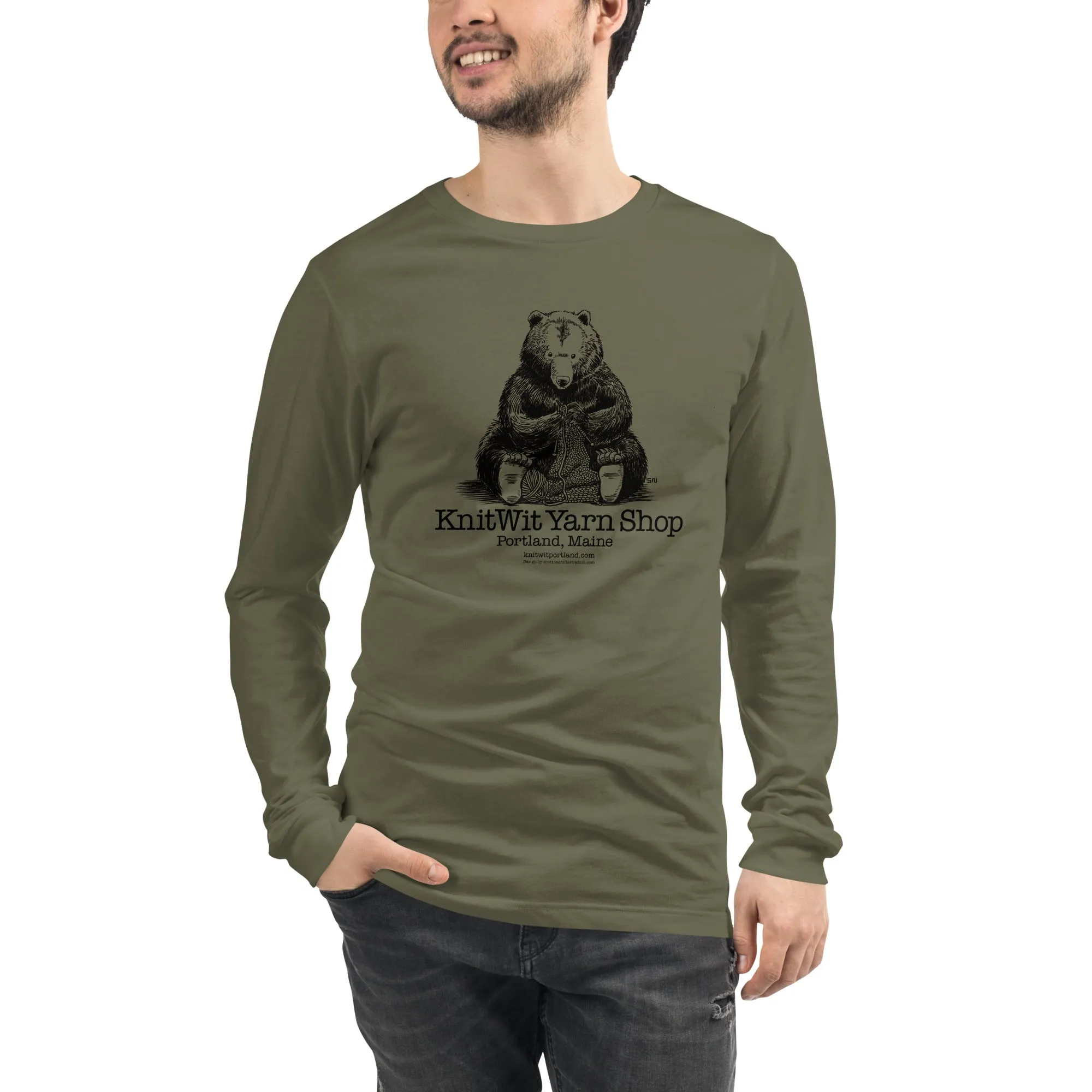 Bear Knitting Unisex Long Sleeve Tee