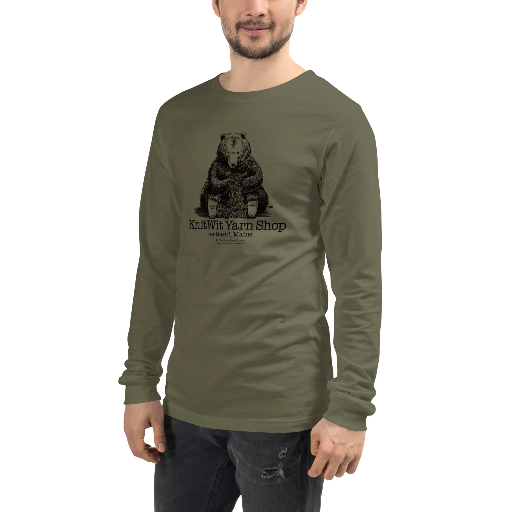 Bear Knitting Unisex Long Sleeve Tee