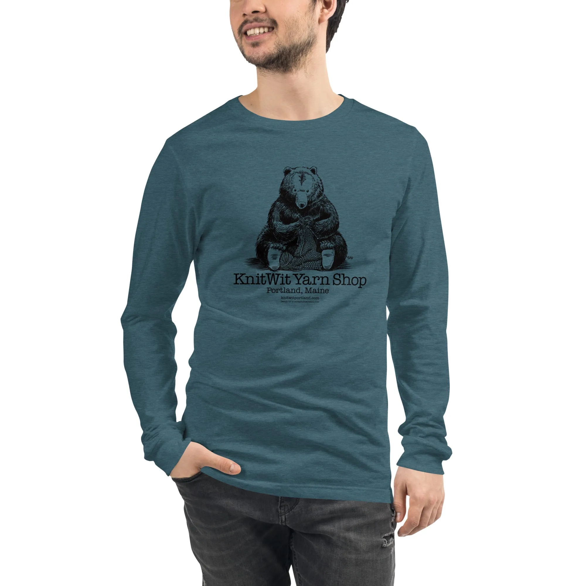 Bear Knitting Unisex Long Sleeve Tee