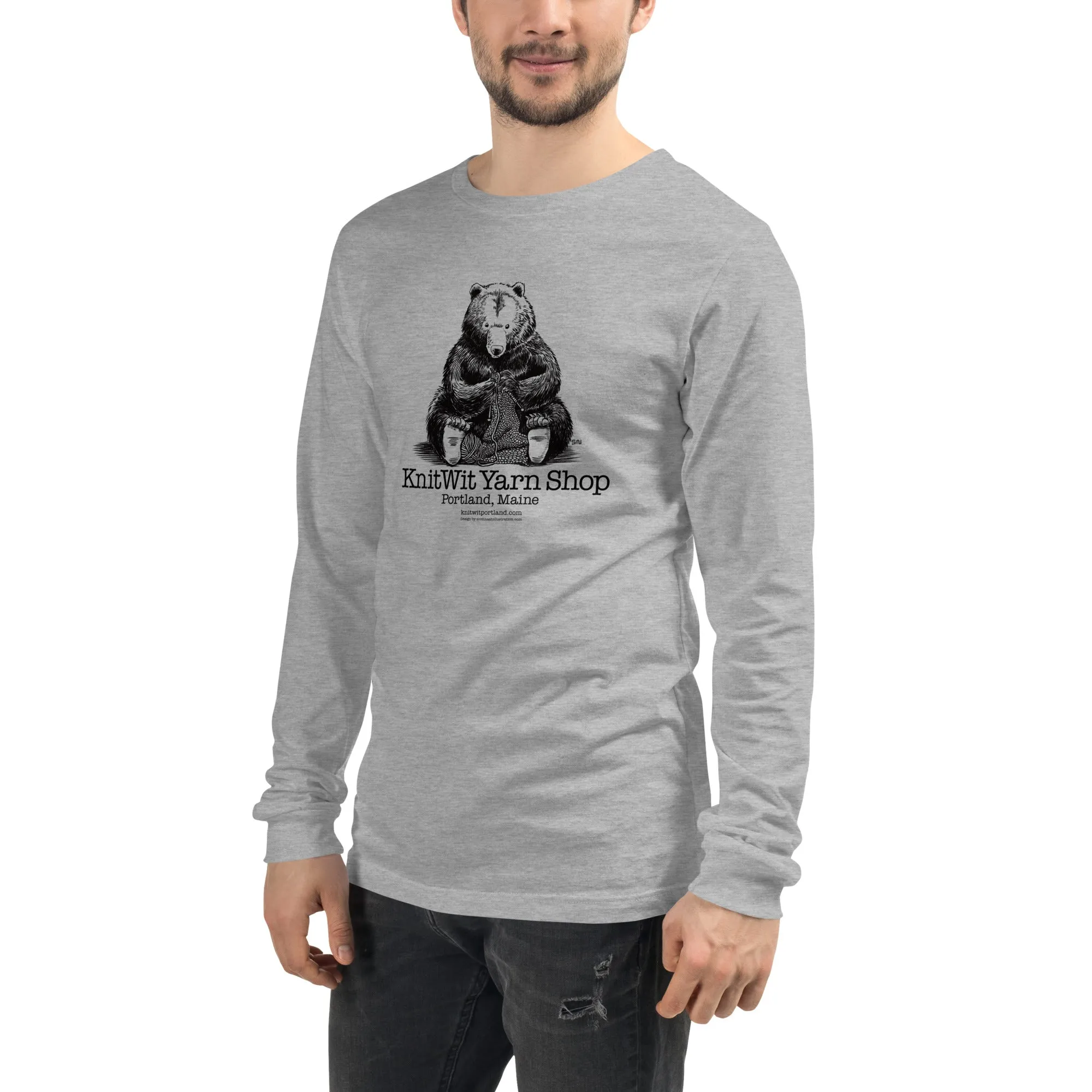 Bear Knitting Unisex Long Sleeve Tee