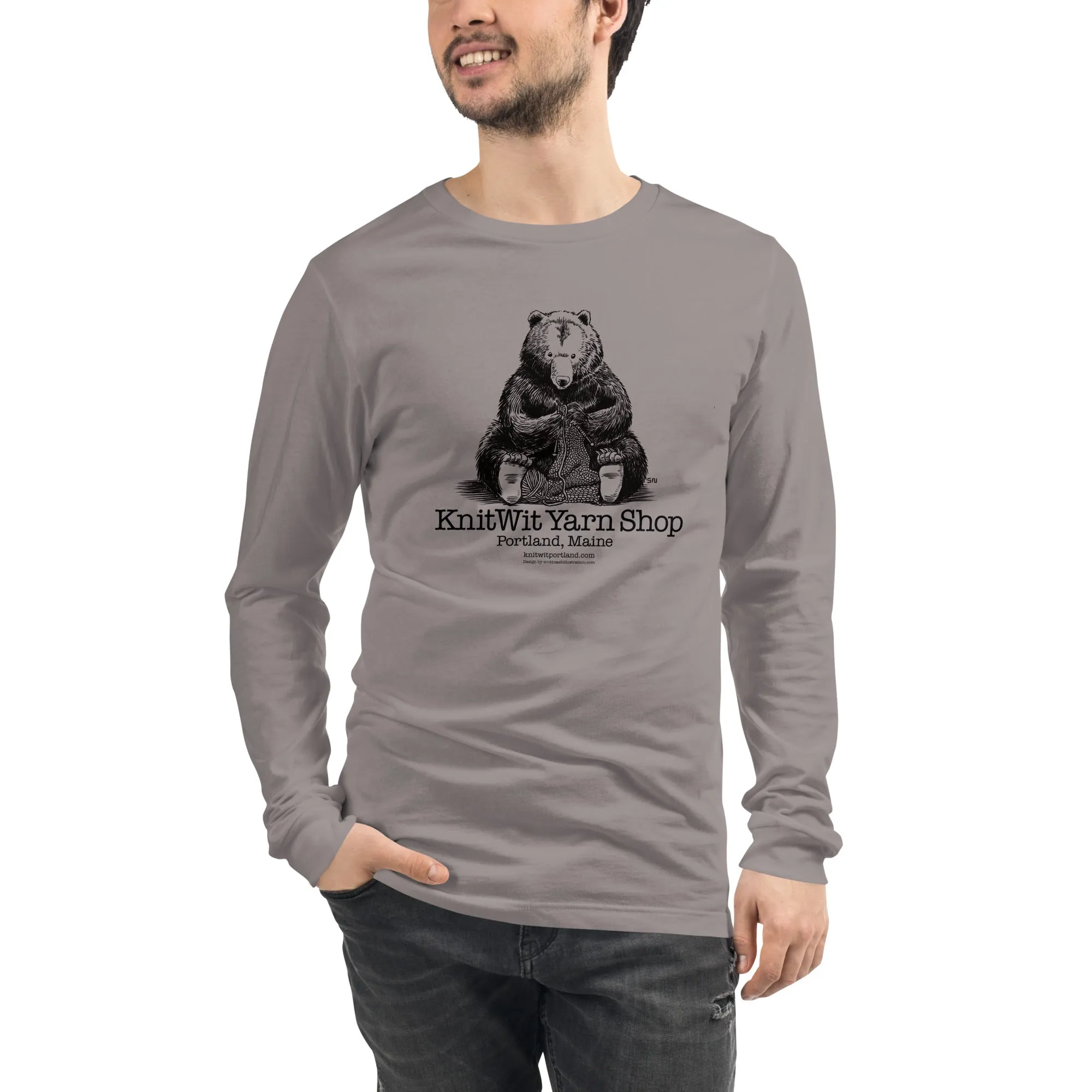 Bear Knitting Unisex Long Sleeve Tee