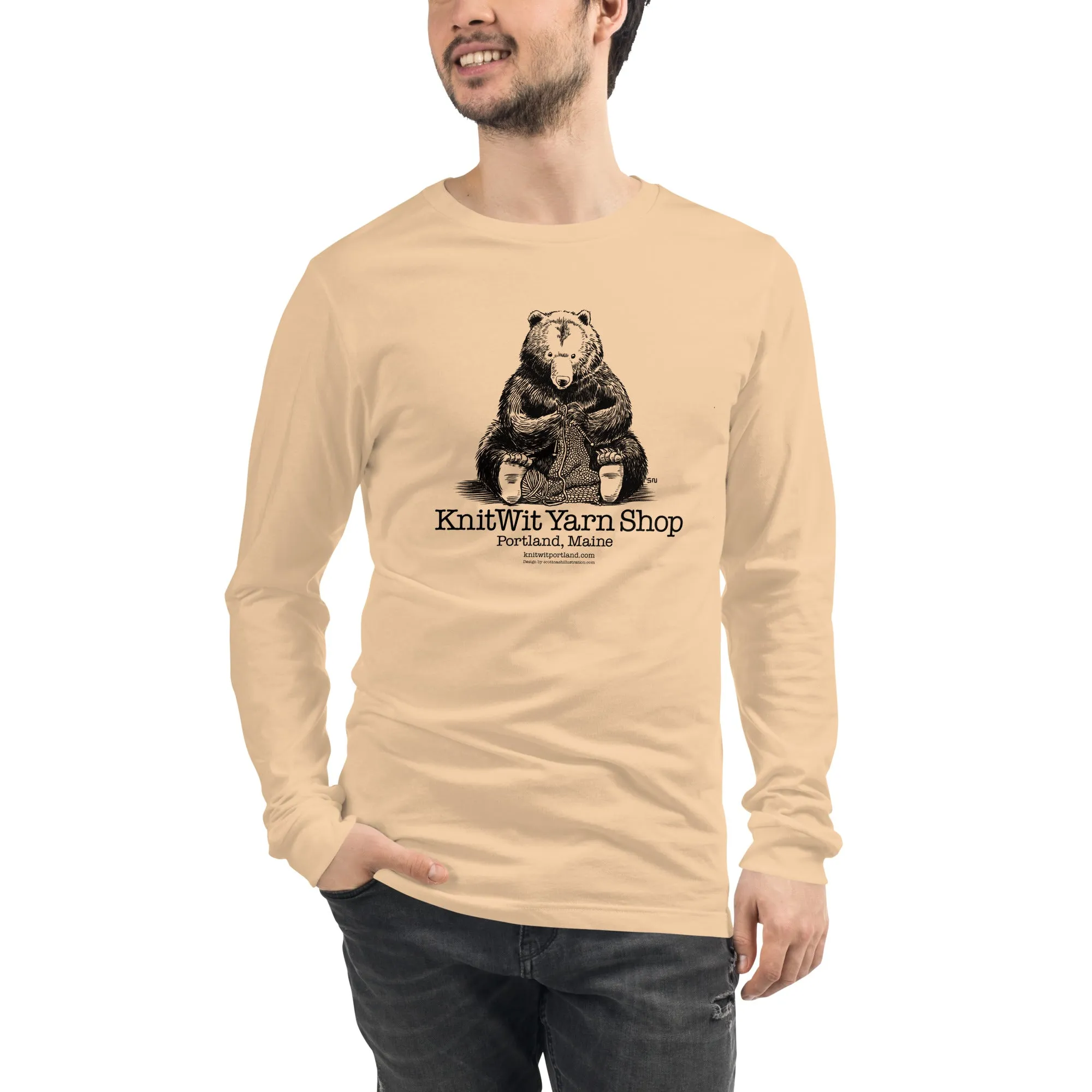 Bear Knitting Unisex Long Sleeve Tee