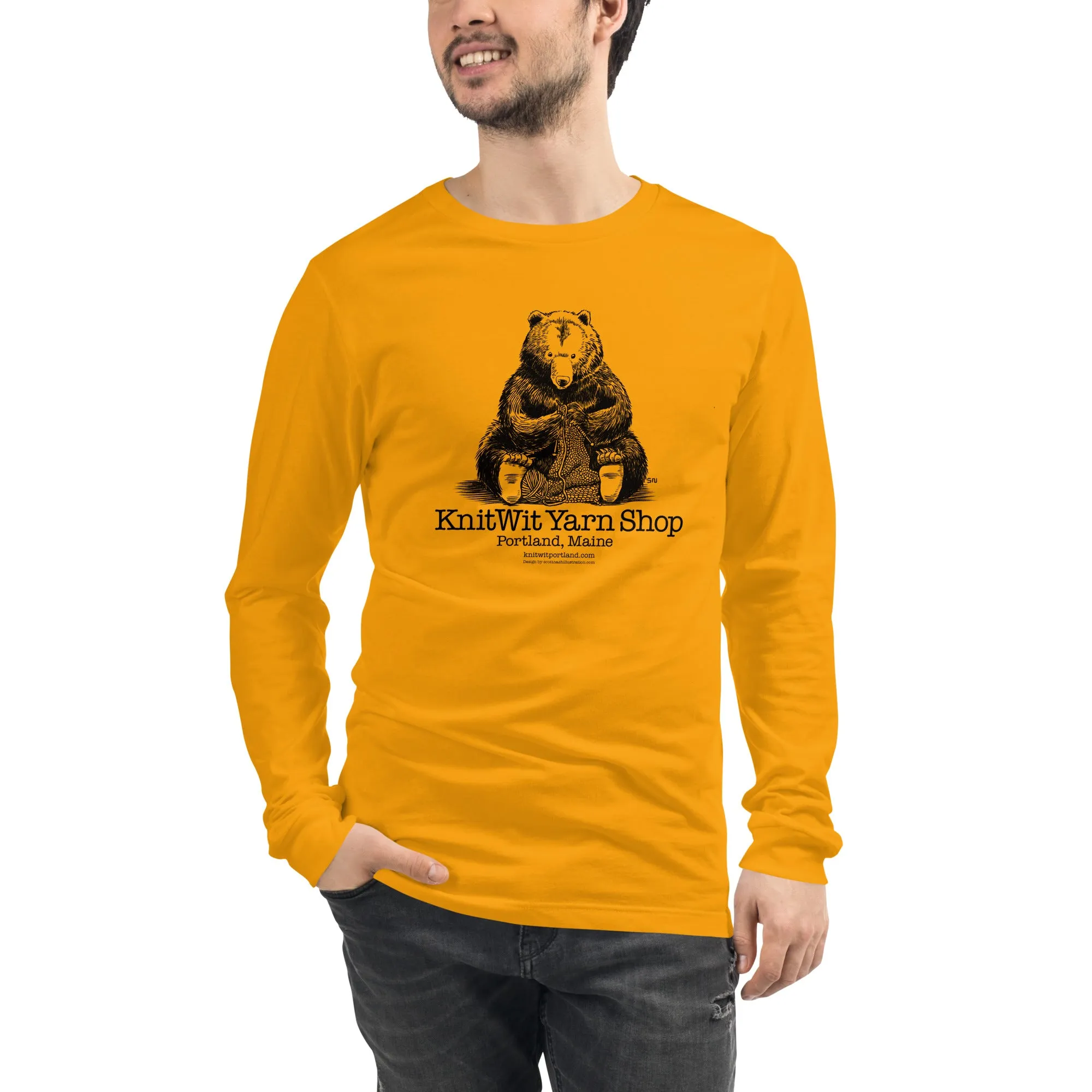 Bear Knitting Unisex Long Sleeve Tee