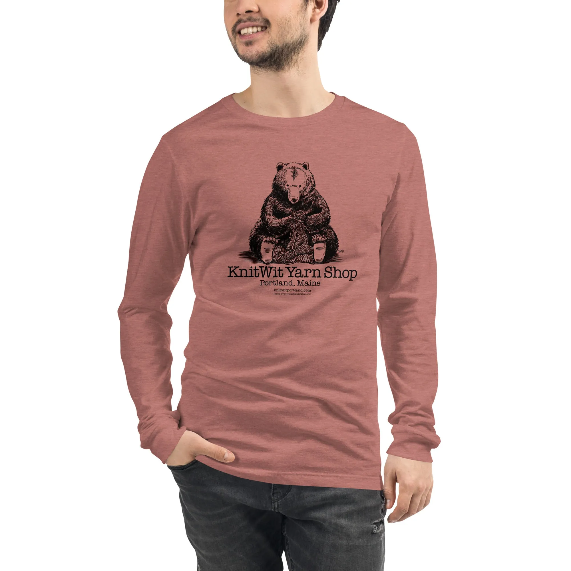 Bear Knitting Unisex Long Sleeve Tee