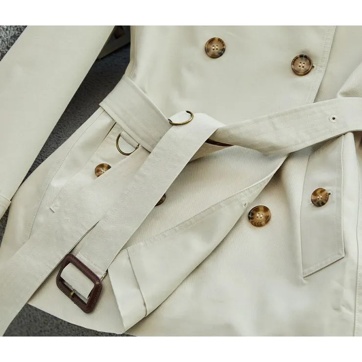 Belted Double Breasted Trench Coat