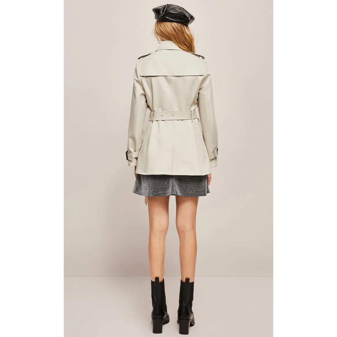 Belted Double Breasted Trench Coat