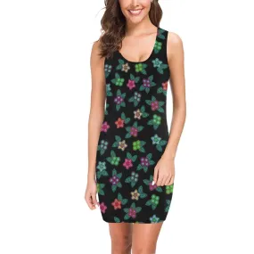 Berry Flowers Black Medea Vest Dress