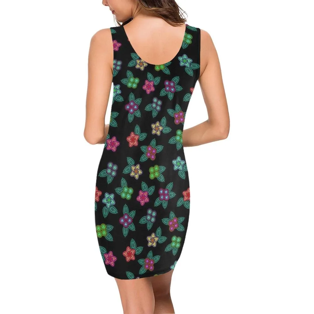 Berry Flowers Black Medea Vest Dress