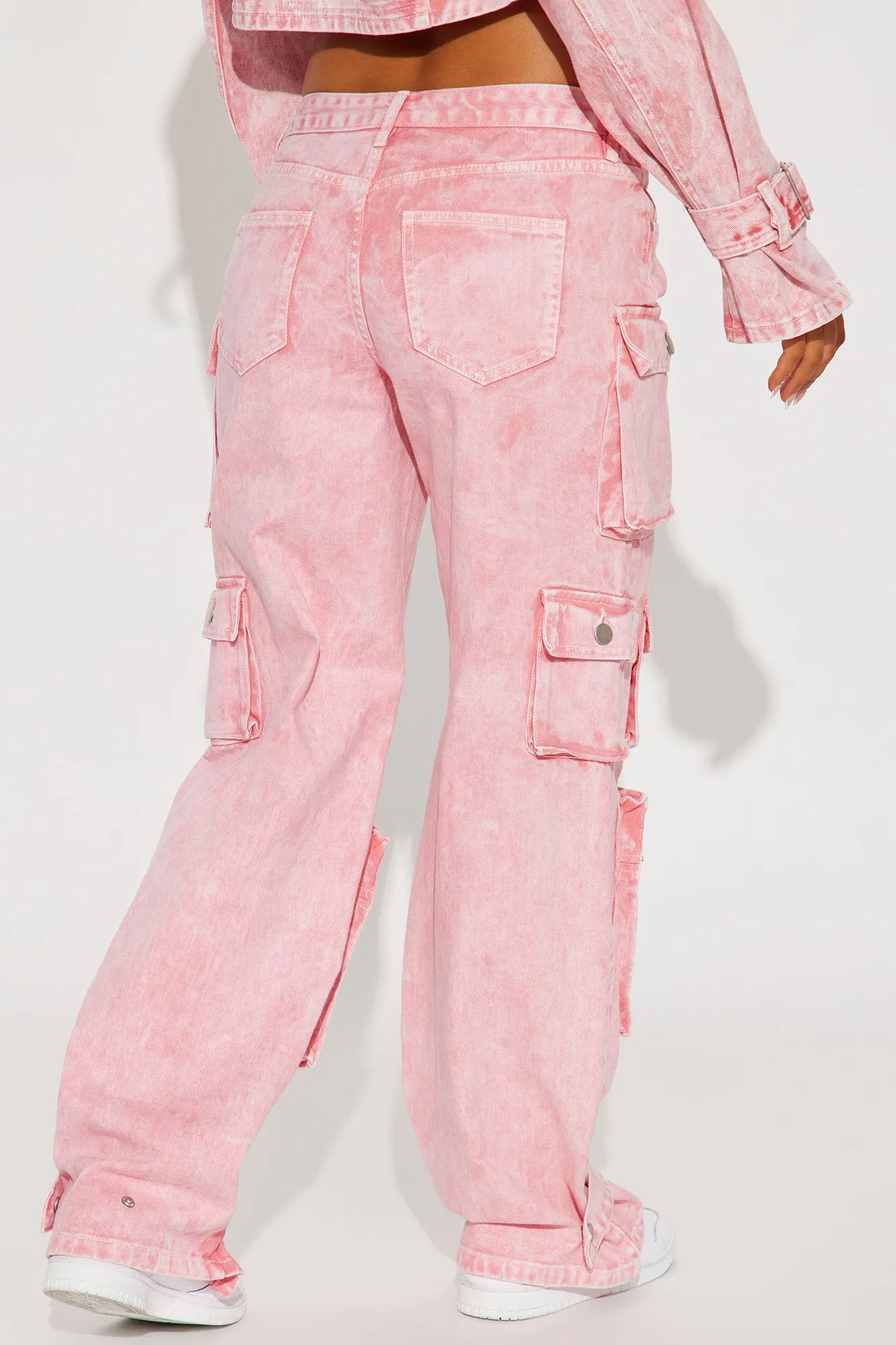 Billie Low Slung Cargo Jeans - Pink