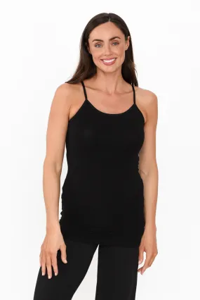 Black Bamboo Camisole Singlet