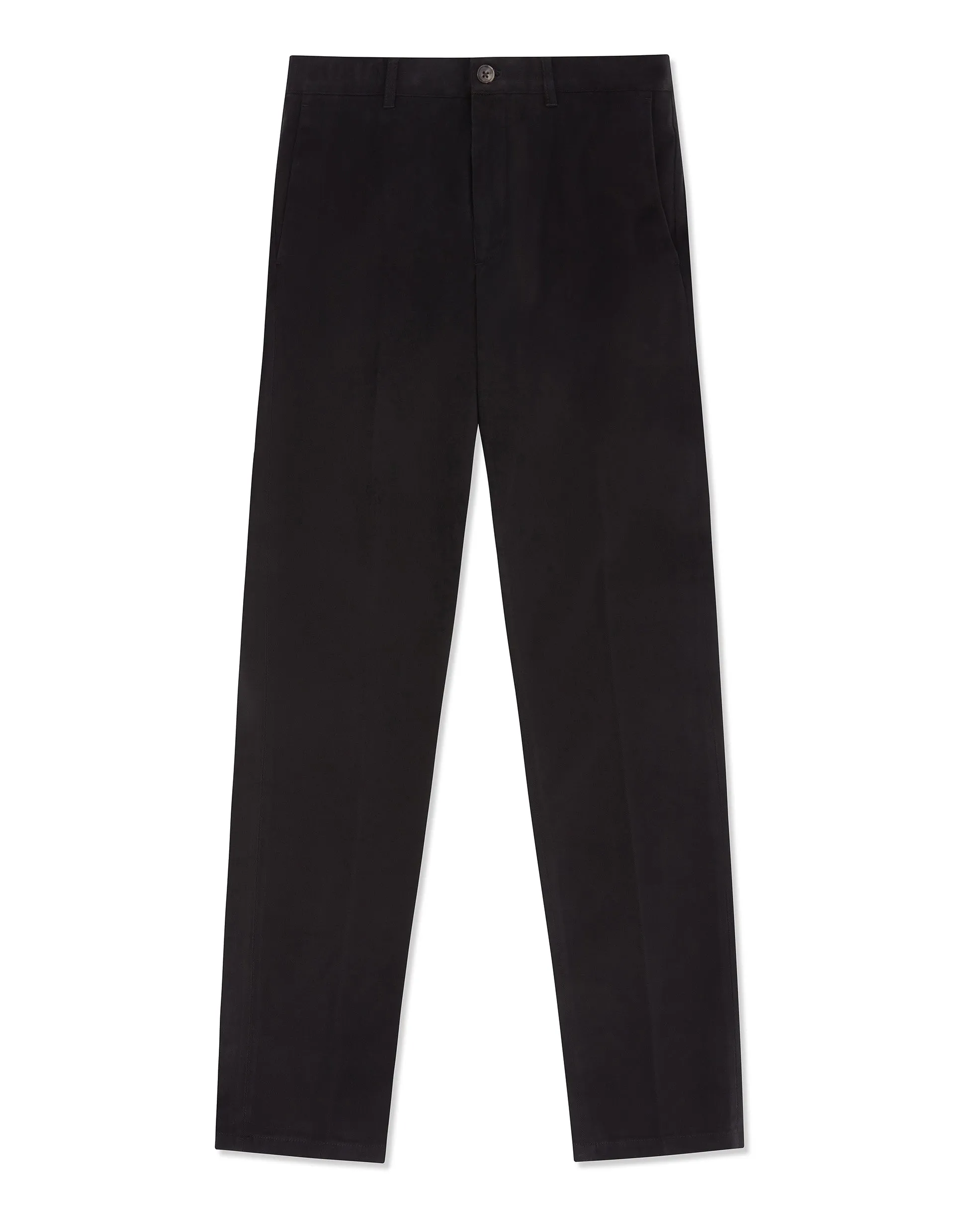 Black Cotton Stretch Chino