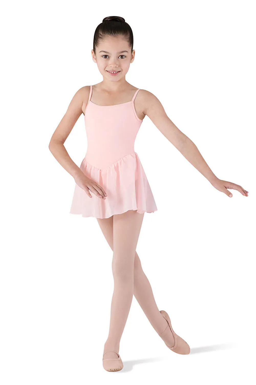 BLOCH CL3977 GIRLS SKIRTED CAMISOLE LEOTARD