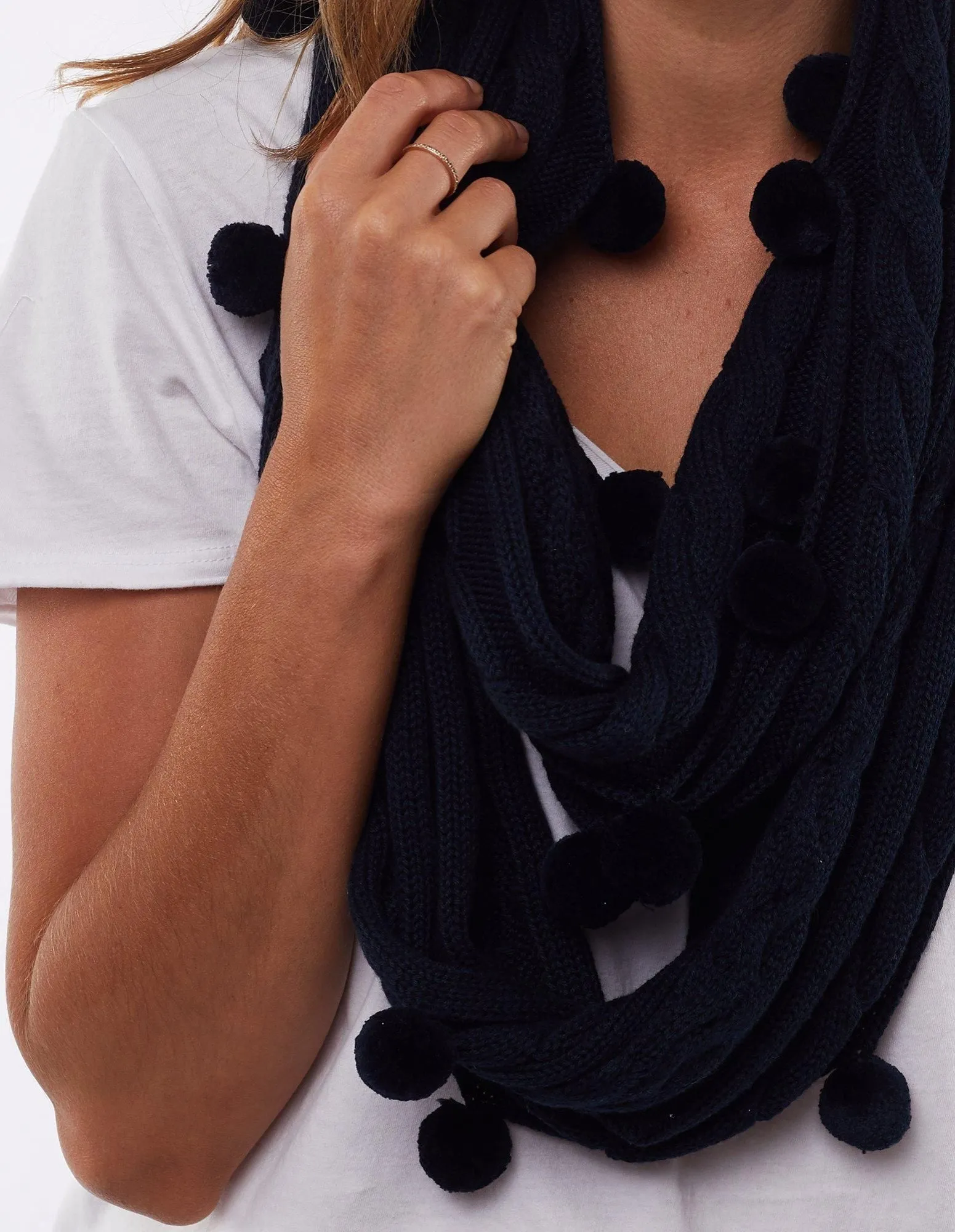 Bobble Loop Scarf - Dark Sapphire - Elm Lifestyle