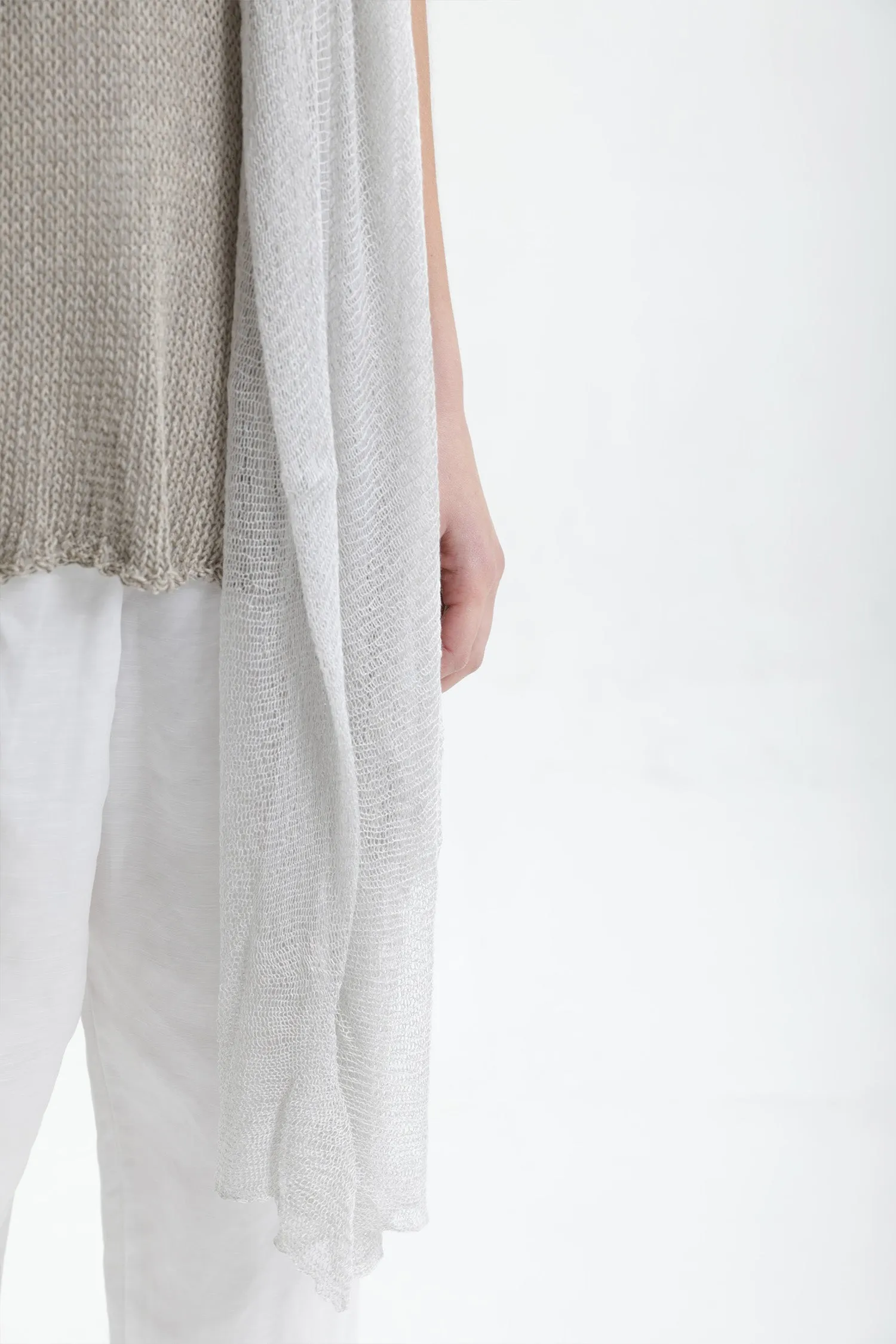 Broken white - light silver Big Air Bamboo Light Scarf