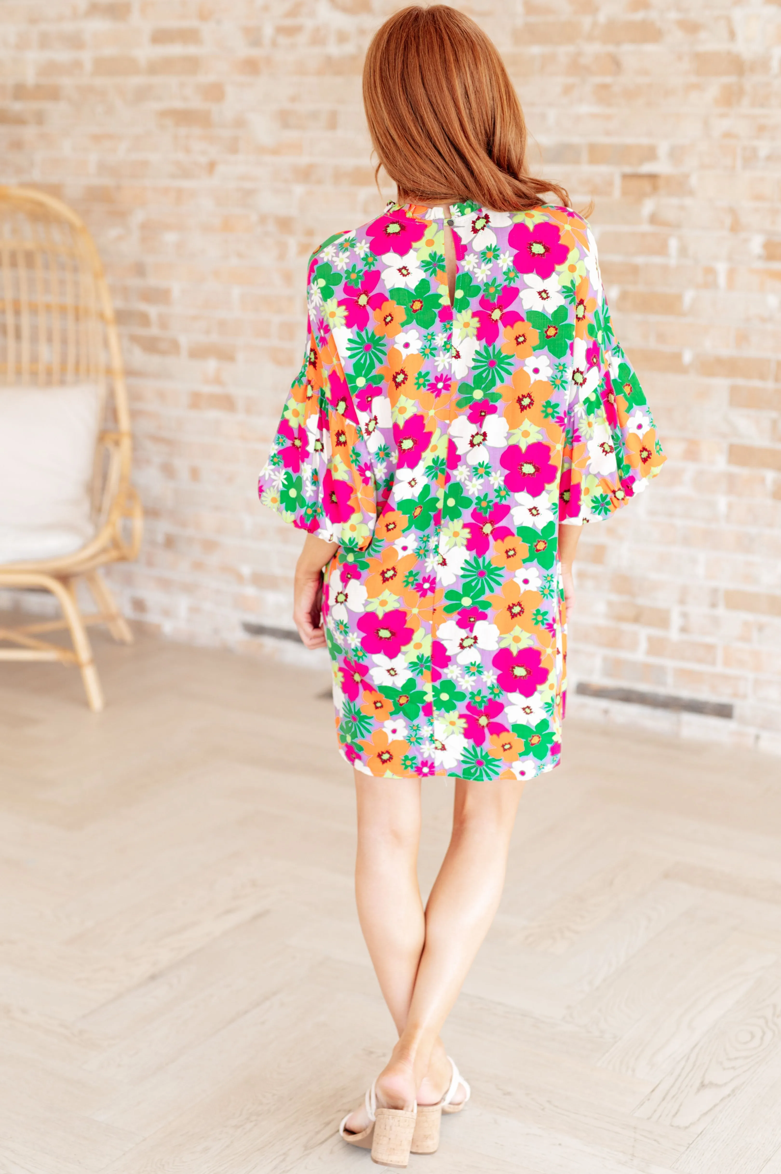 Bubble Sleeve Shirt Dress -FINAL SALE-