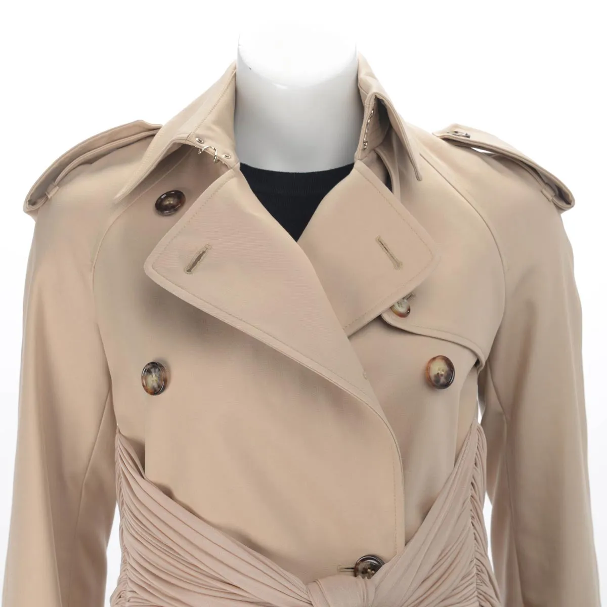 Burberry Honey Trench Coat with Draped Belt UK 4