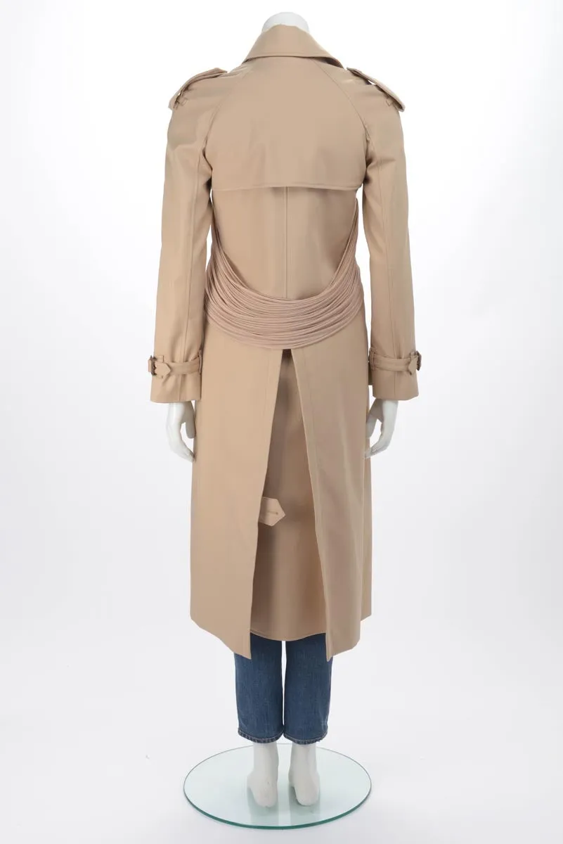 Burberry Honey Trench Coat with Draped Belt UK 4