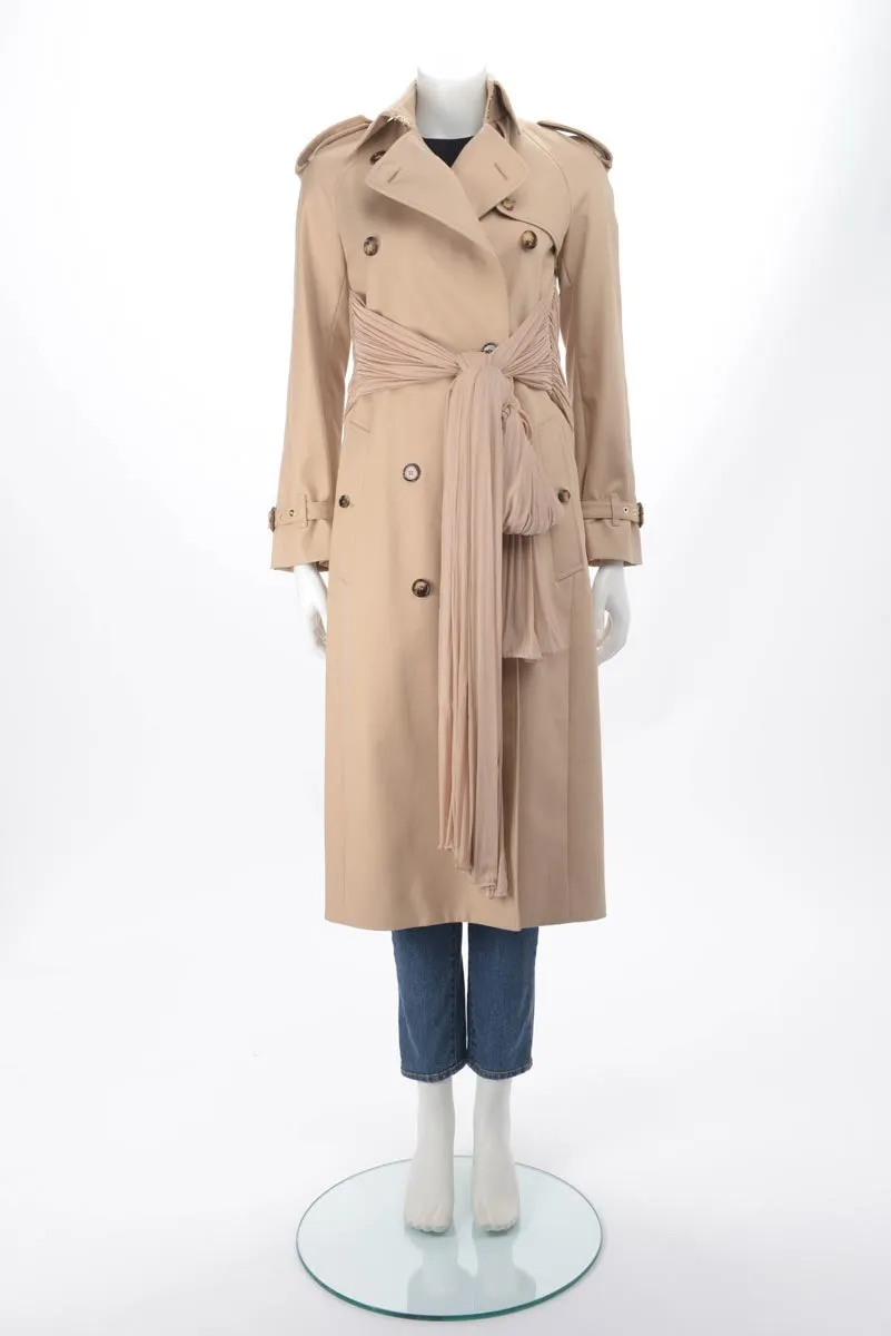 Burberry Honey Trench Coat with Draped Belt UK 4