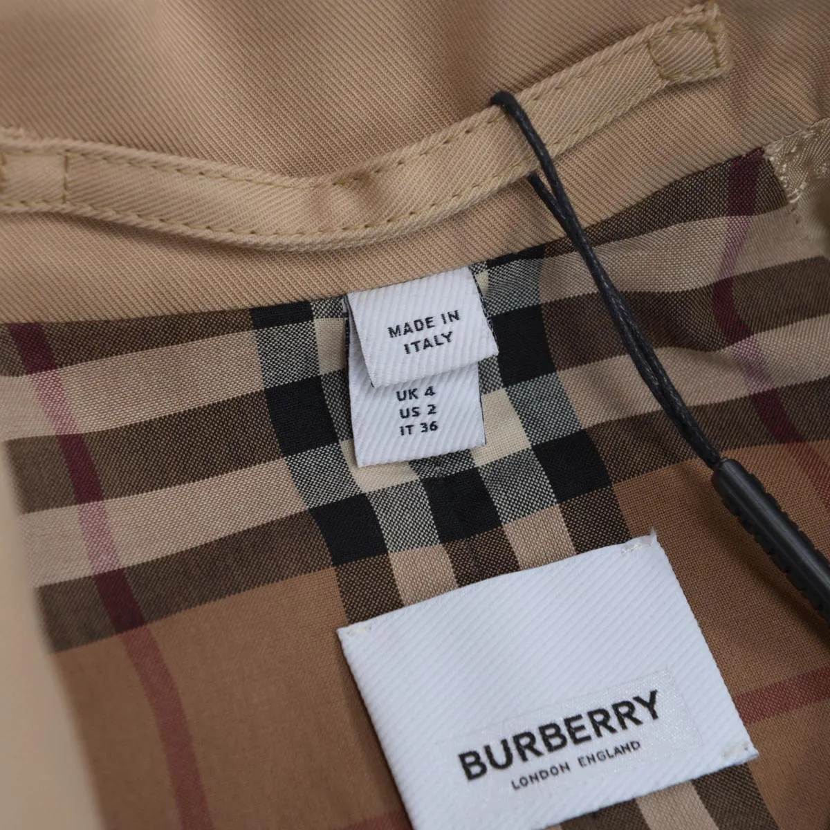 Burberry Honey Trench Coat with Draped Belt UK 4