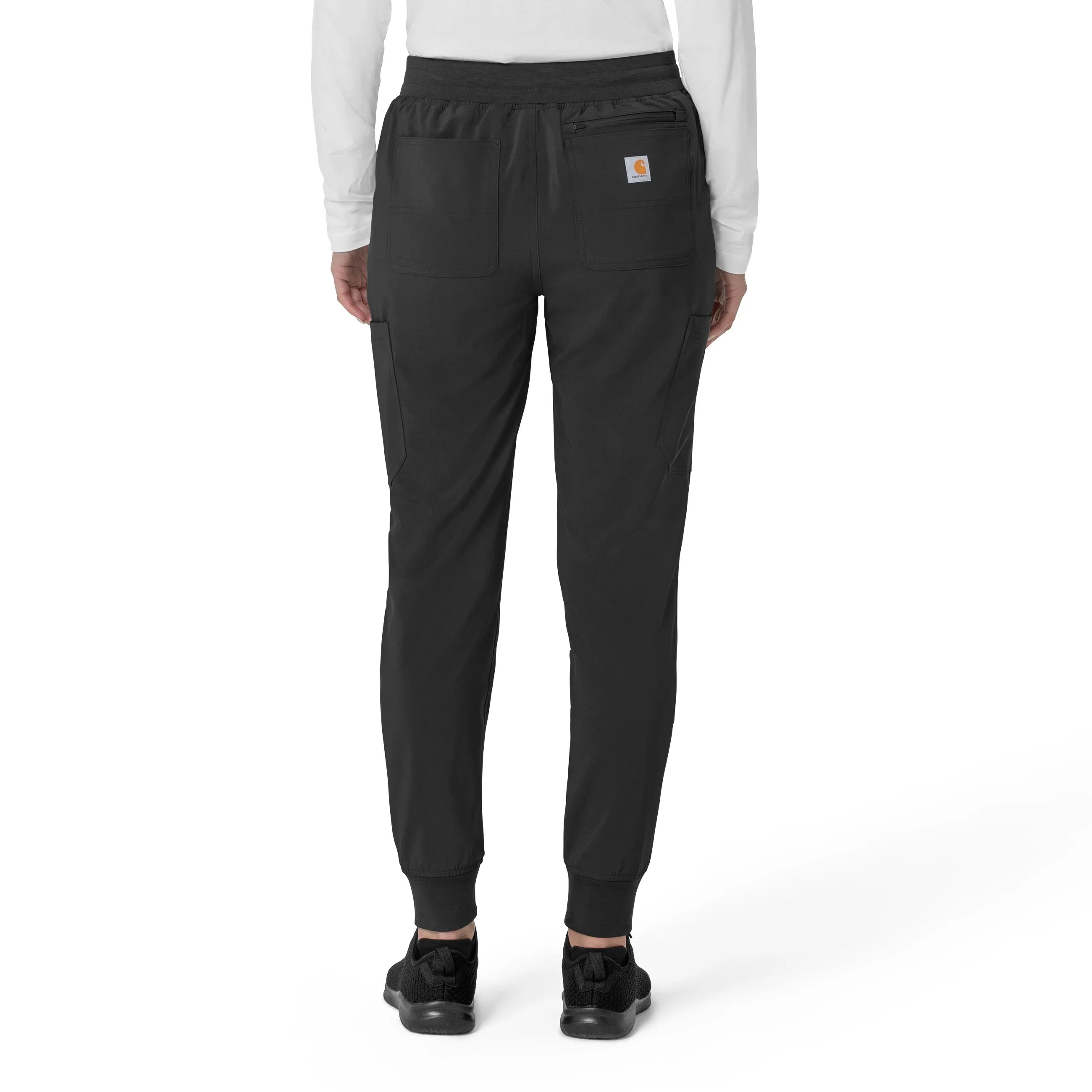 Carhartt Force Cross-Flex Women's Cargo Jogger Scrub Pant - Black