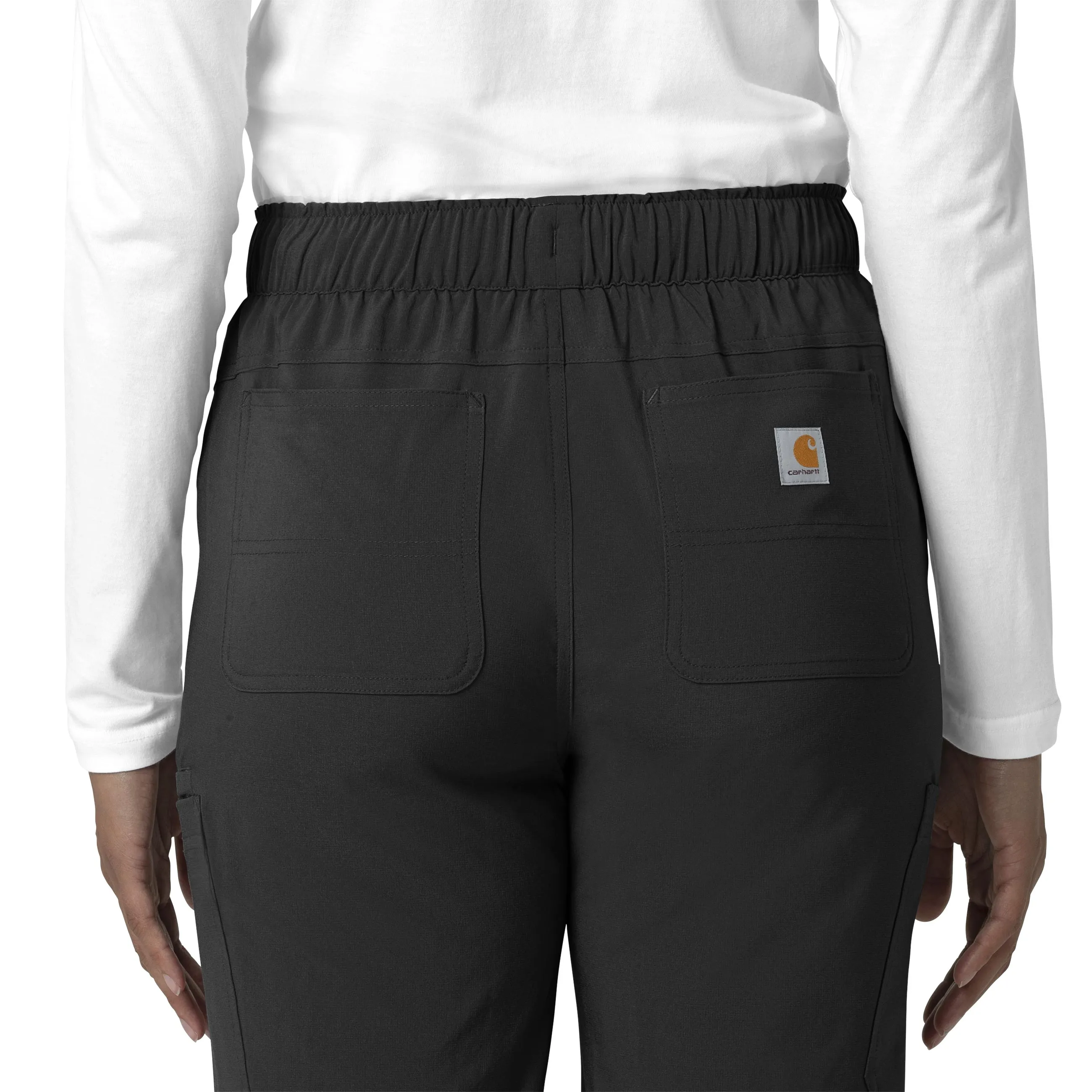 Carhartt Force Cross-Flex Women's Straight Leg Cargo Scrub Pant - Black