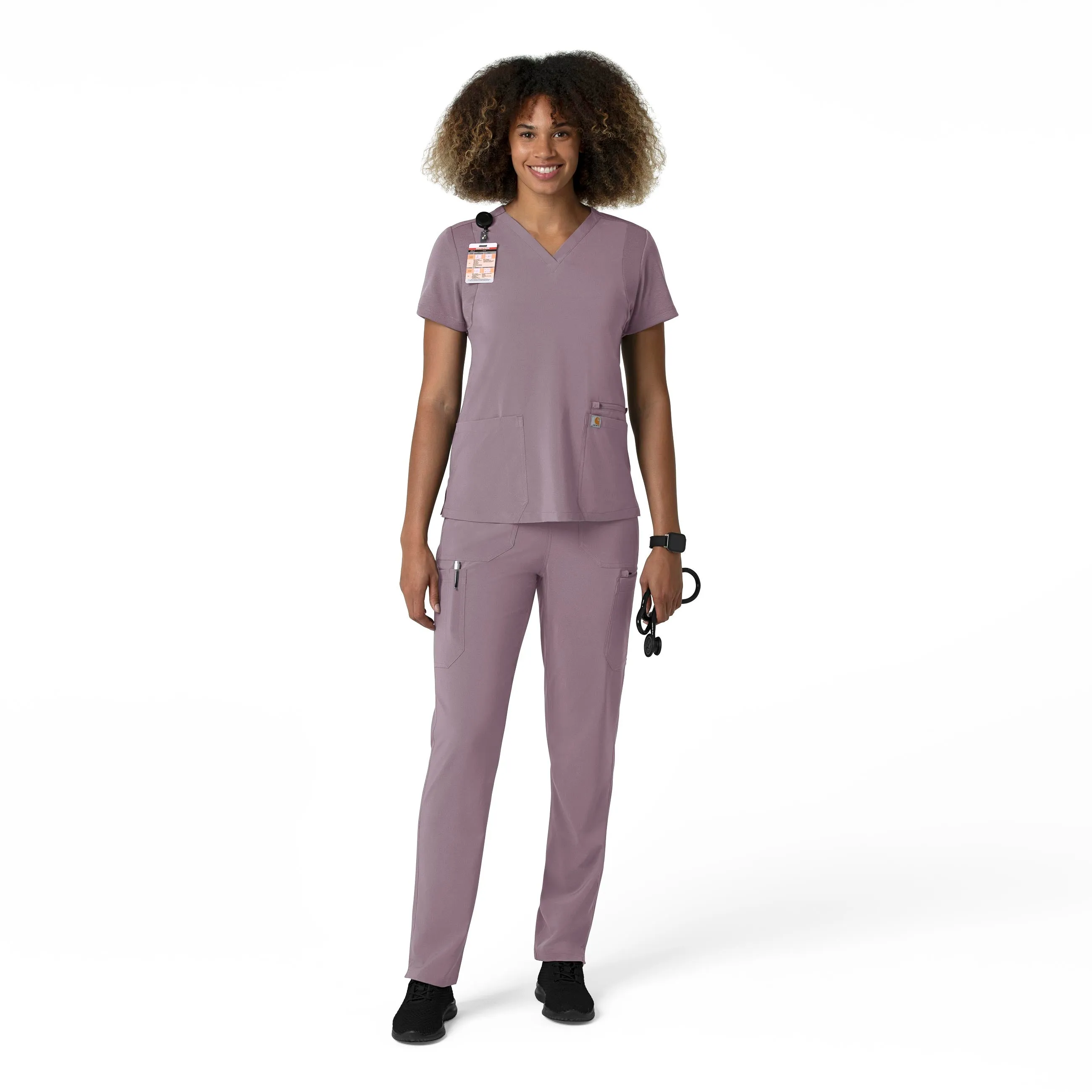 Carhartt Force Cross-Flex Women's Straight Leg Cargo Scrub Pant - Lavender Mist