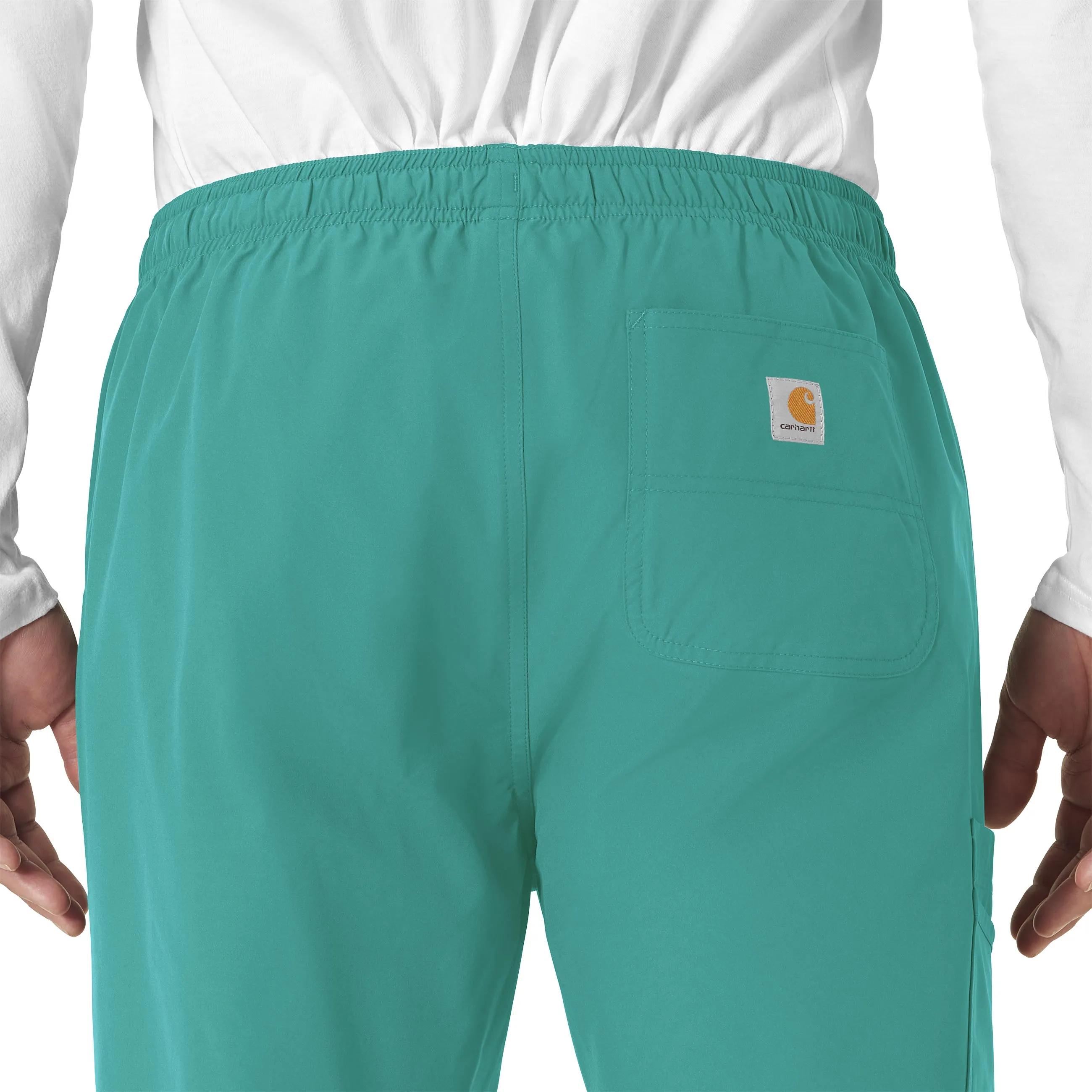 Carhartt Force Essentials Unisex Elastic Waist Cargo Scrub Pant - Teal Blue