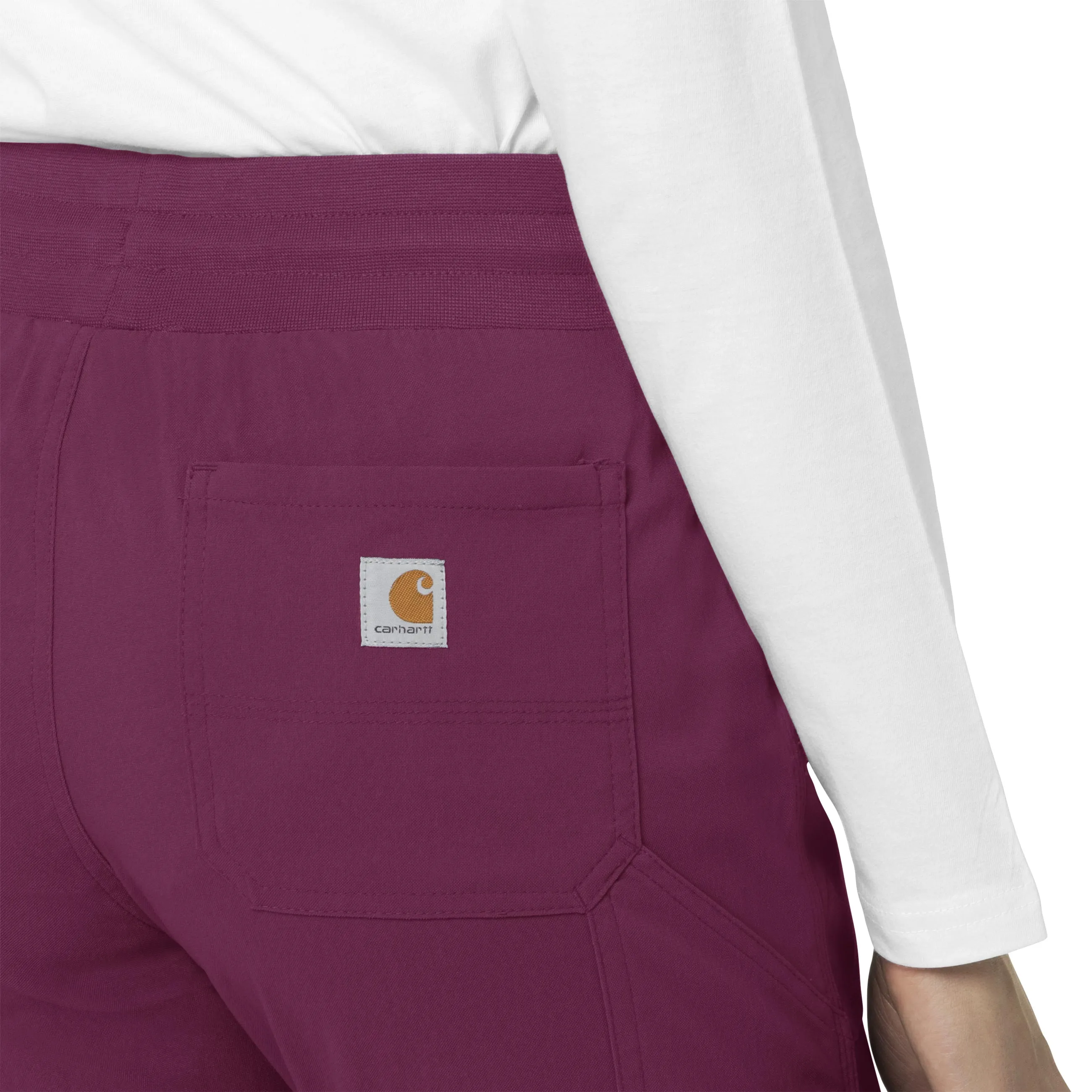 Carhartt Rugged Flex Peak Women's Slim Leg Scrub Pant - Wine