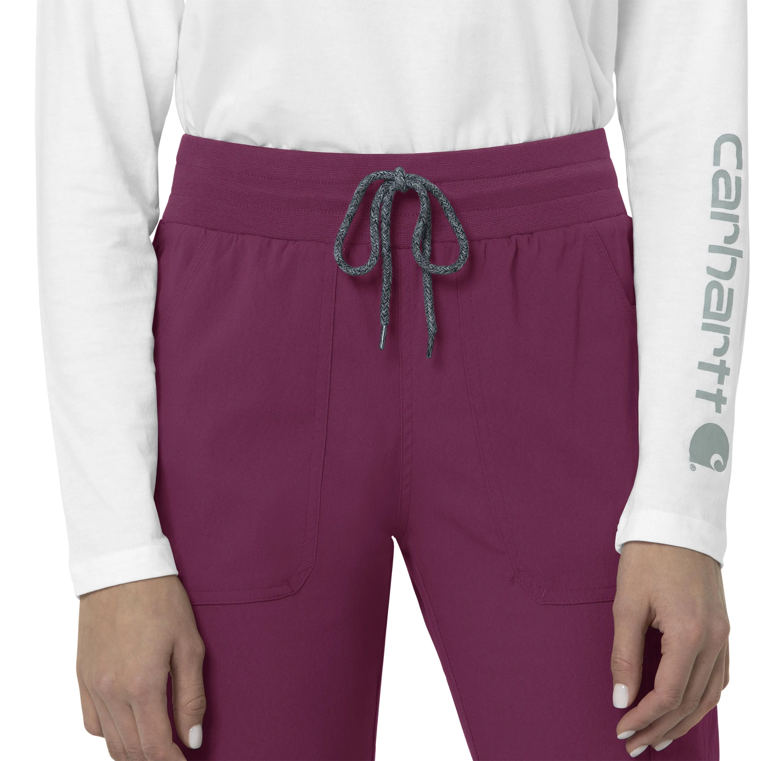 Carhartt Rugged Flex Peak Women's Slim Leg Scrub Pant - Wine