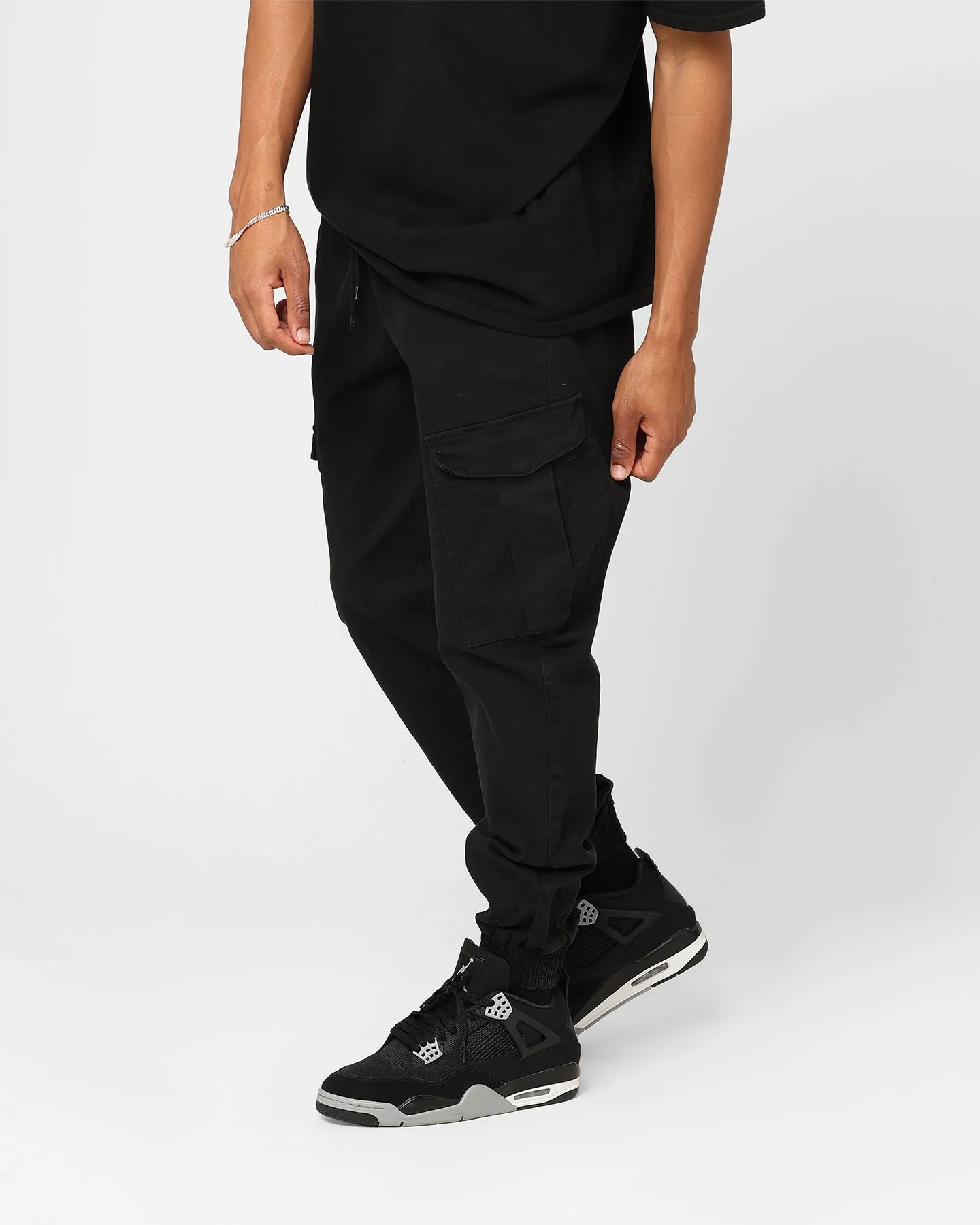 Carre Denim Base Cargo Jogger Washed Black