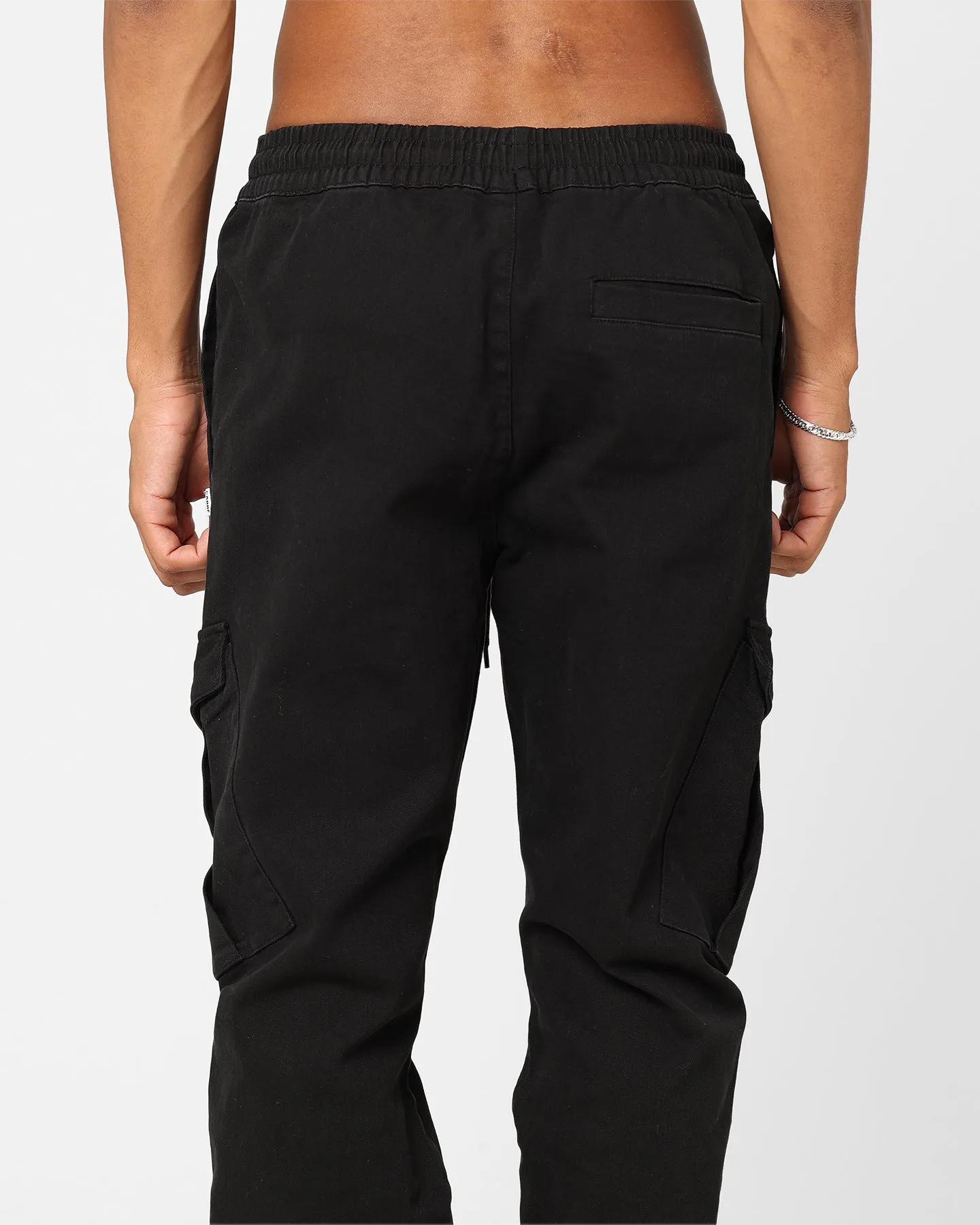 Carre Denim Base Cargo Jogger Washed Black