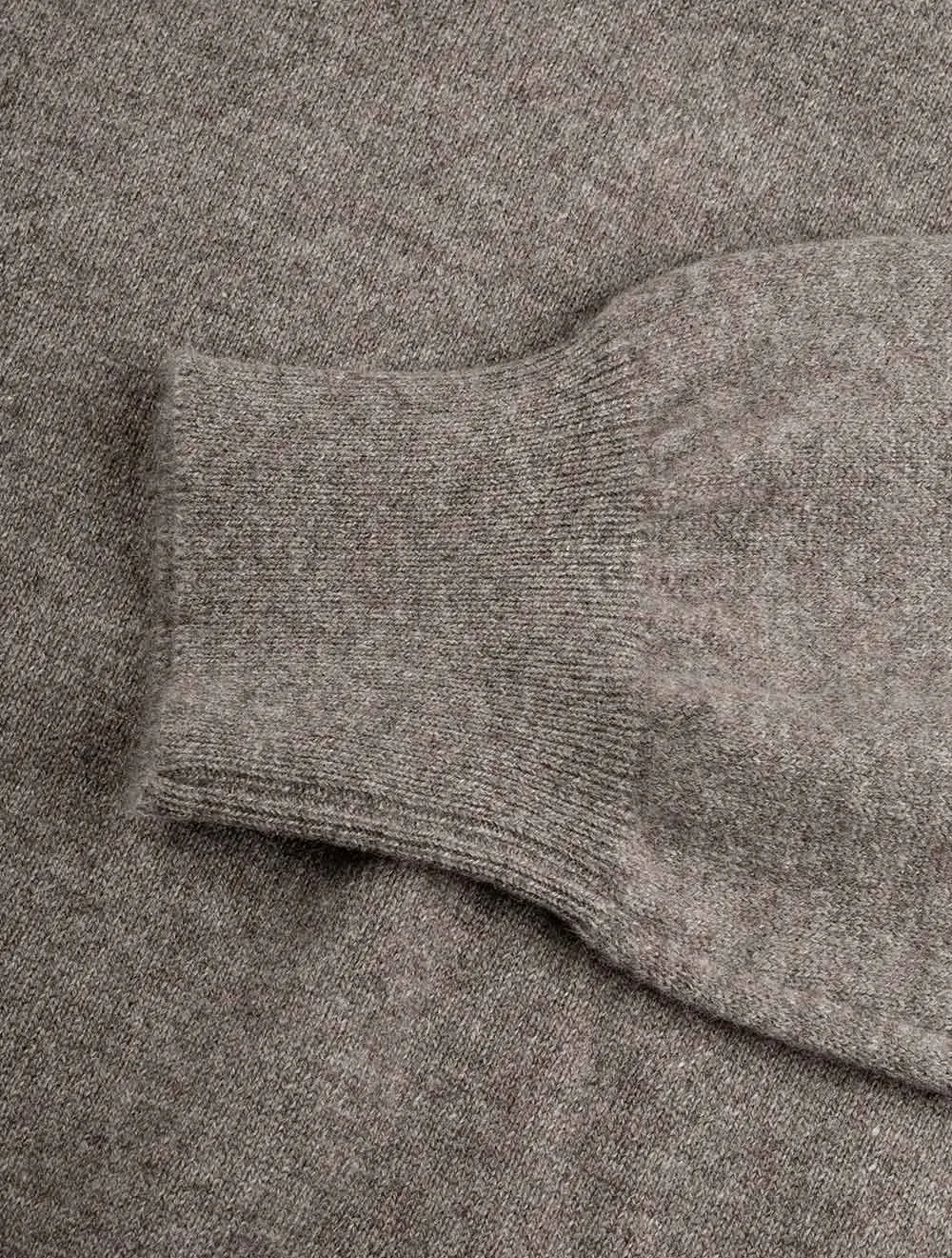 Cashmere Half Zip Brown